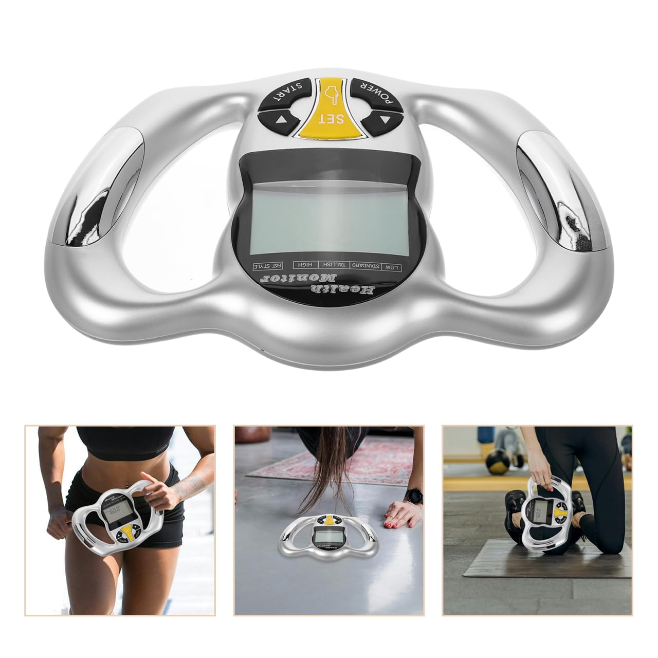Healvian Medidor de porcentaje de grasa portátil Bmi Monitor portátil para salud y fitness