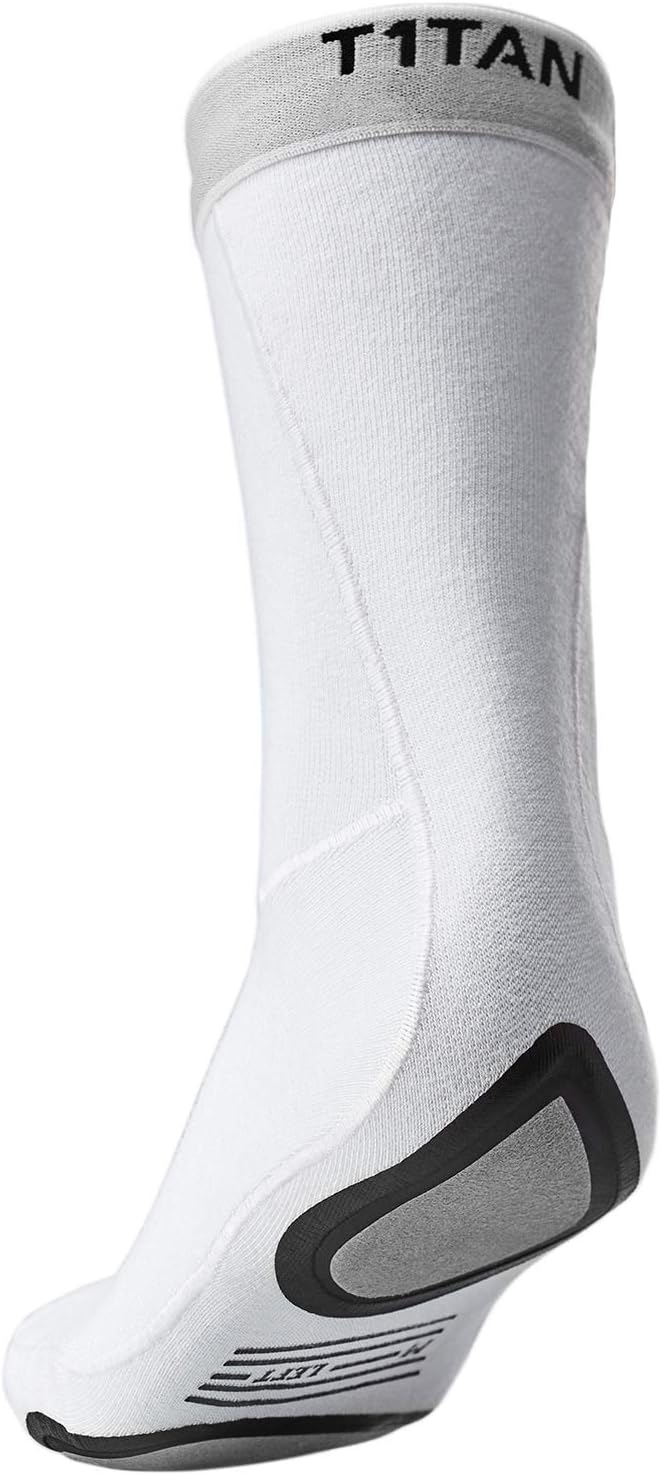T1TAN speedgrip socks men football white – classical all-round socks with extra grip for footballs and heels – differenz sizes