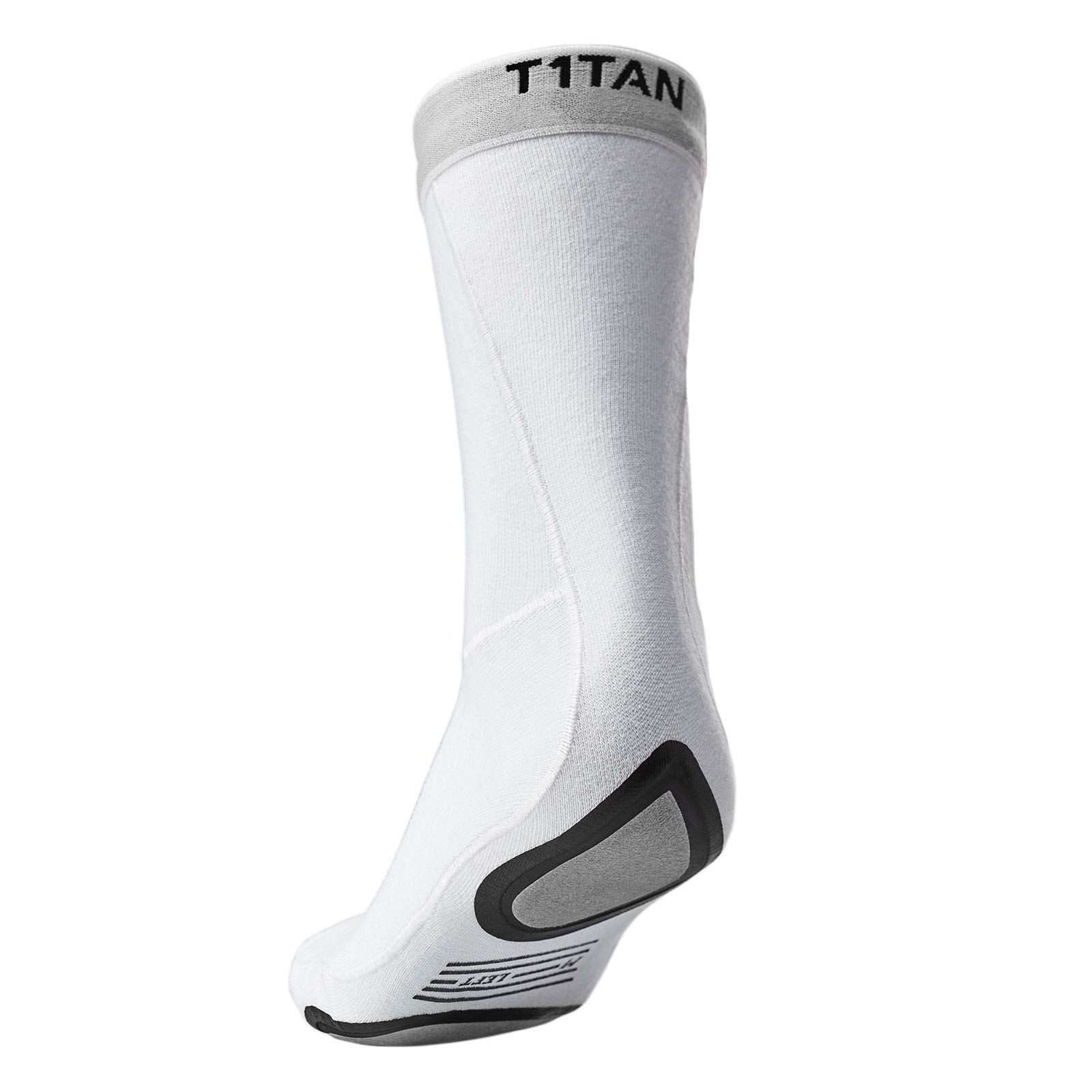 T1TAN speedgrip socks men football white – classical all-round socks with extra grip for footballs and heels – differenz sizes