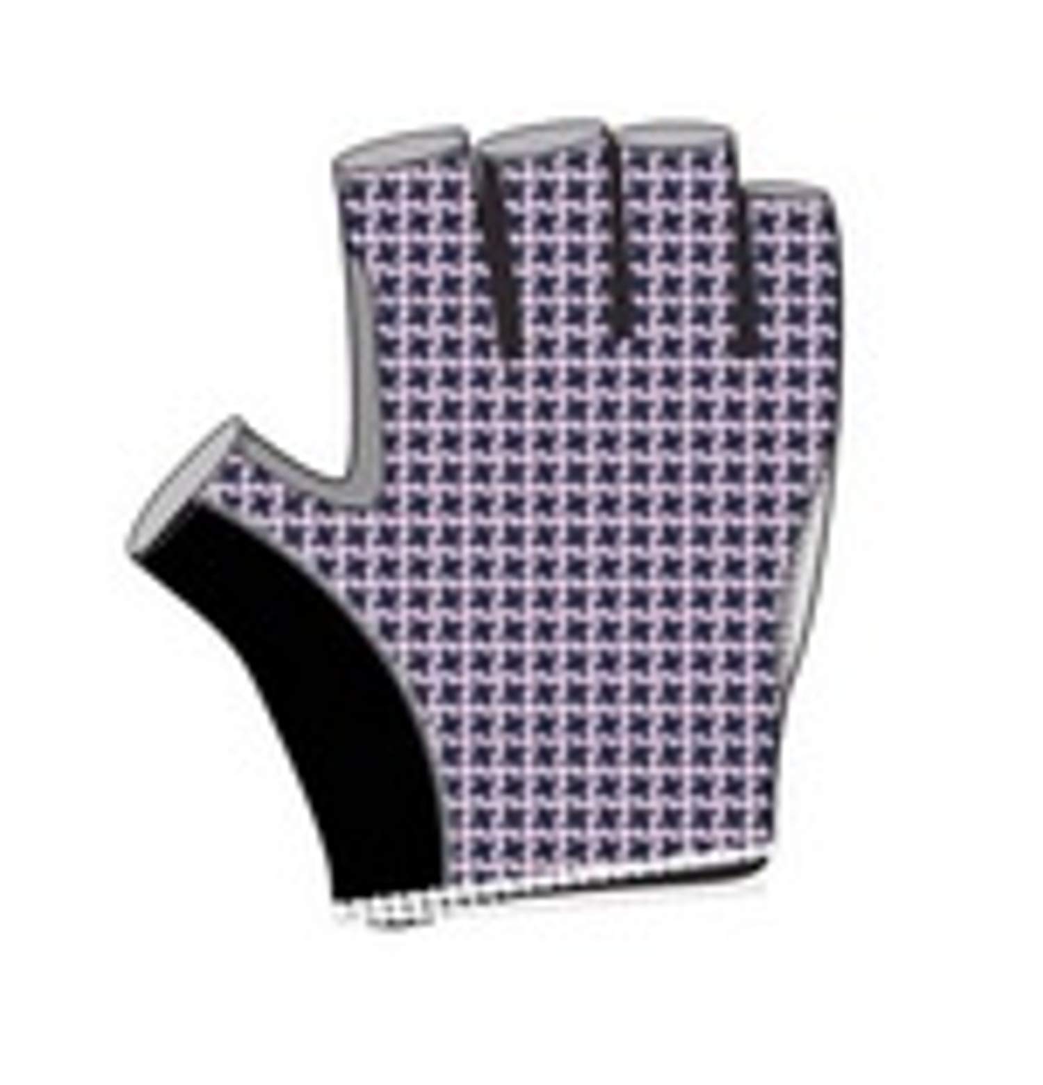 Shebeest Short Finger Gloves Dog'S Tooth-Navy/Bermuda Lg