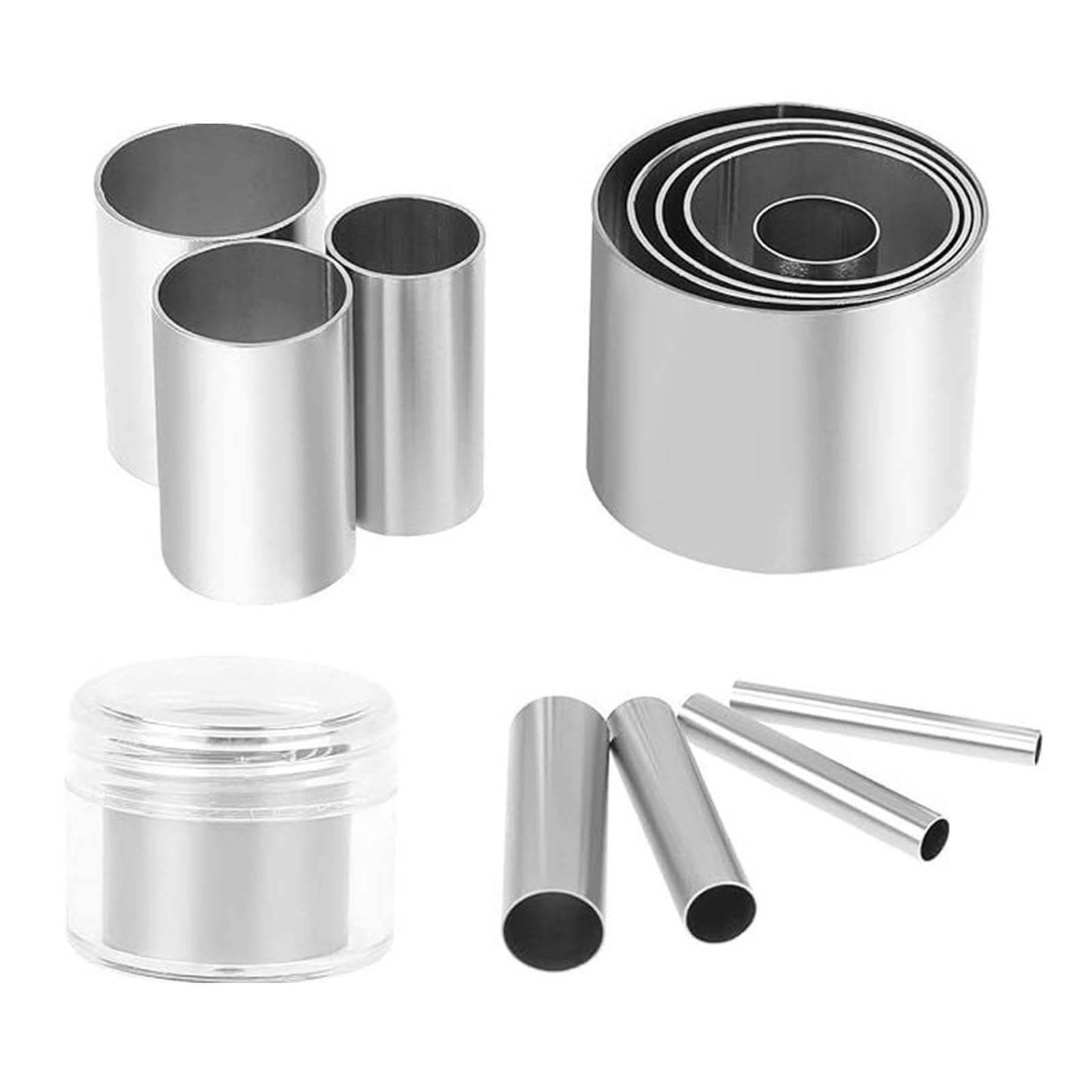 Tsophreniq 12Pcs Stainless Steel Pottery Clay Cutter Molds 3mm-32mm for Clay Craft Ceramic Hole Punching Cutter Stainless Steel Molds