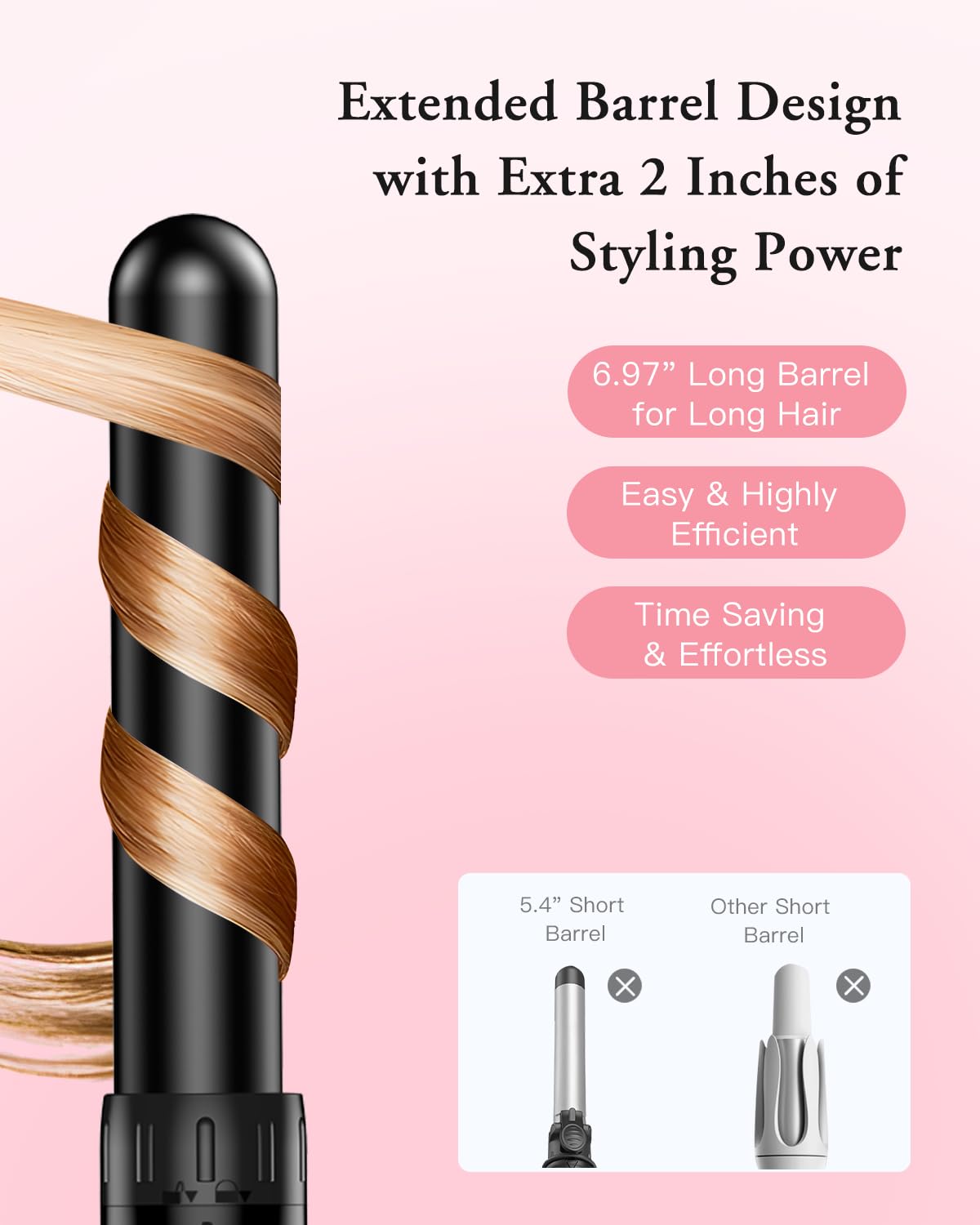 Set de Fer à Boucler pour Cheveux, BESTOPE PRO 6 en 1 Boucleur a Cheveux (10-32mm), Chauffage Rapide (30s), 2 Températures pour Tous les Types de Cheveux, Extinction Automatique en 60min