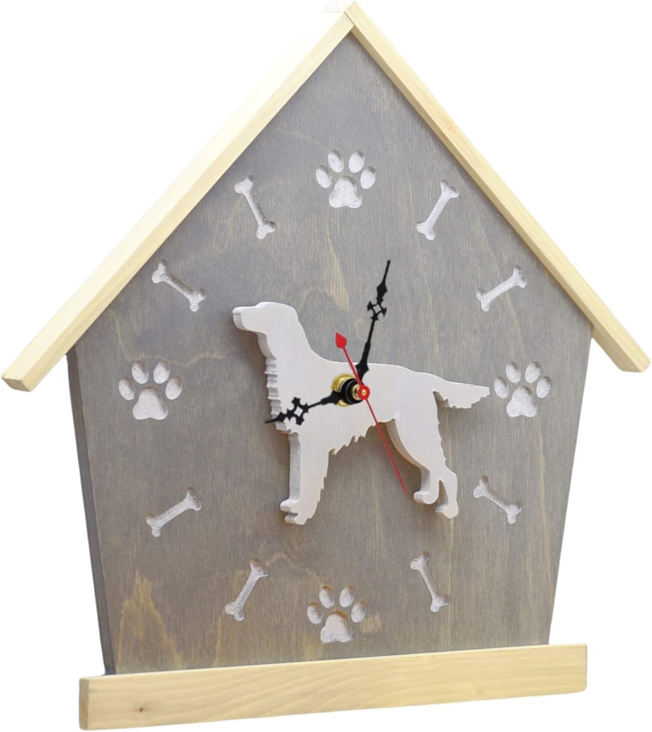 Irish Setter Personalized Wall Clock - Customizable Gift for Dog Lovers - Irish Setter Dog Memorial Gift