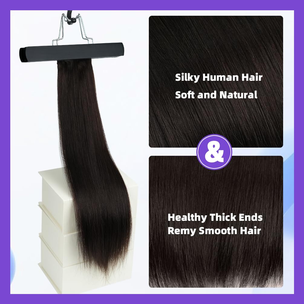 Amazon.com : 18 Inch Human Hair Ponytail 80g Long Wrap  display picture 3