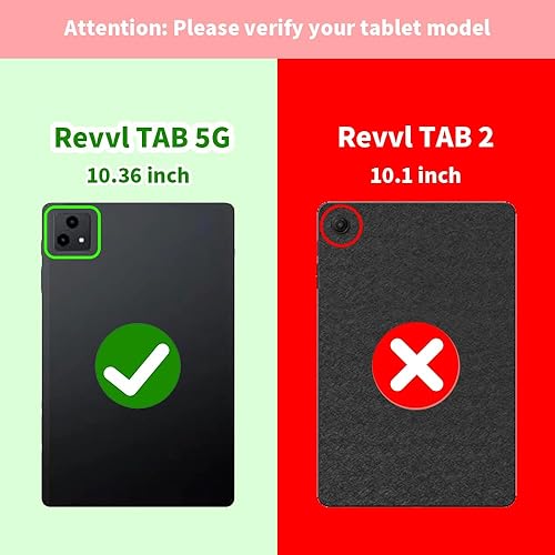 Miniatura 2 de Funda para tablet T-Mobile Revvl Tab 5G lanzada en 2023, correa para el hombro de silicona suave y parte trasera dura, híbrida a prueba de golpes,