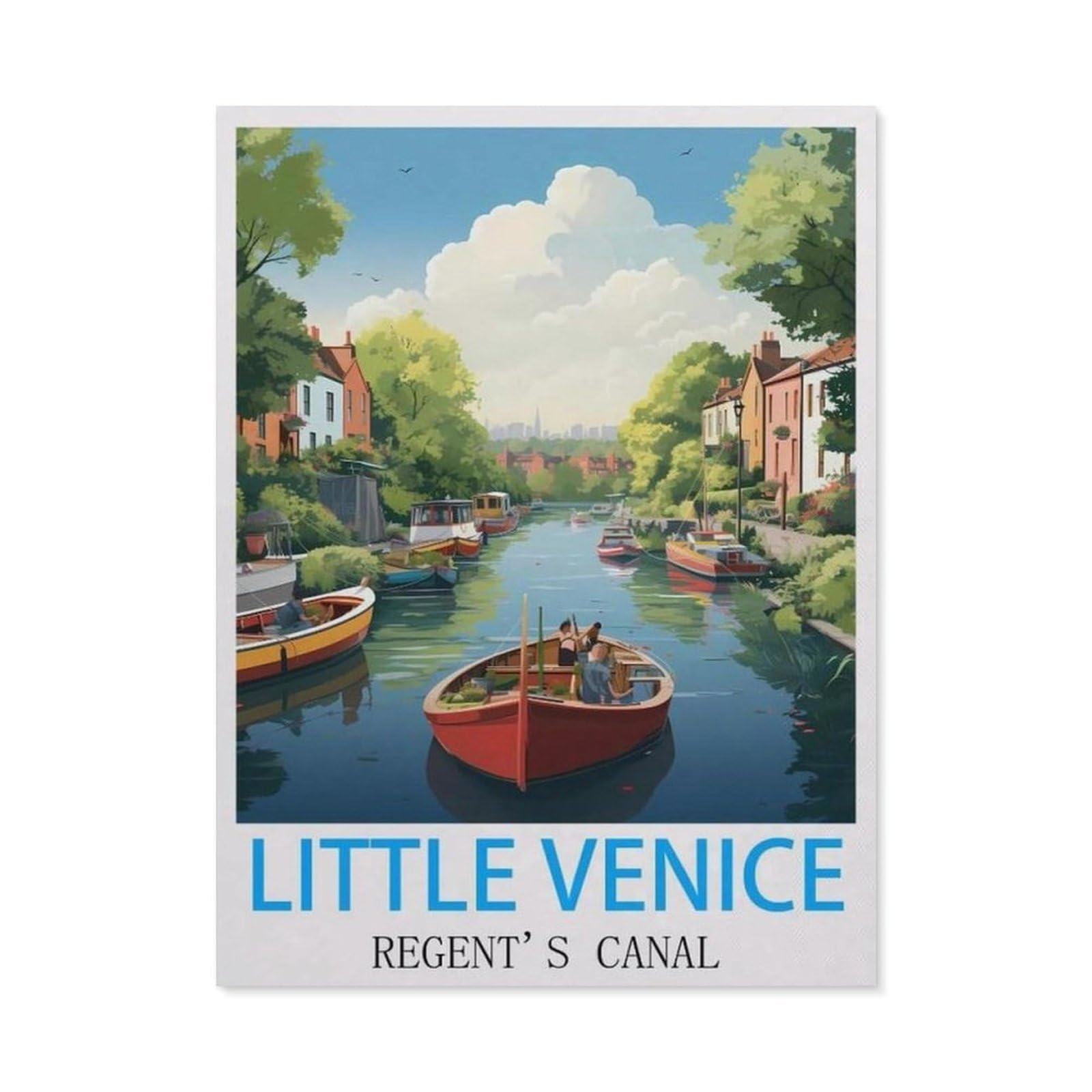 Jigsaw Puzzles for Adults 1000 Piece，Little Venice Regent's Canal，Difficult Puzzle Perfect Educational Gift for Boys And Girls（50x70cm）-HC91