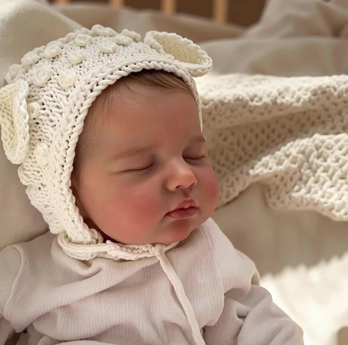 Anano Reborn Baby Dolls Realistic Silicone Vinyl Full Body Girl Loulou 20 inch Waterproof Anatomically Correct Soft Baby Doll Girl with Hand Rooted Hair for Kids Ages 3+