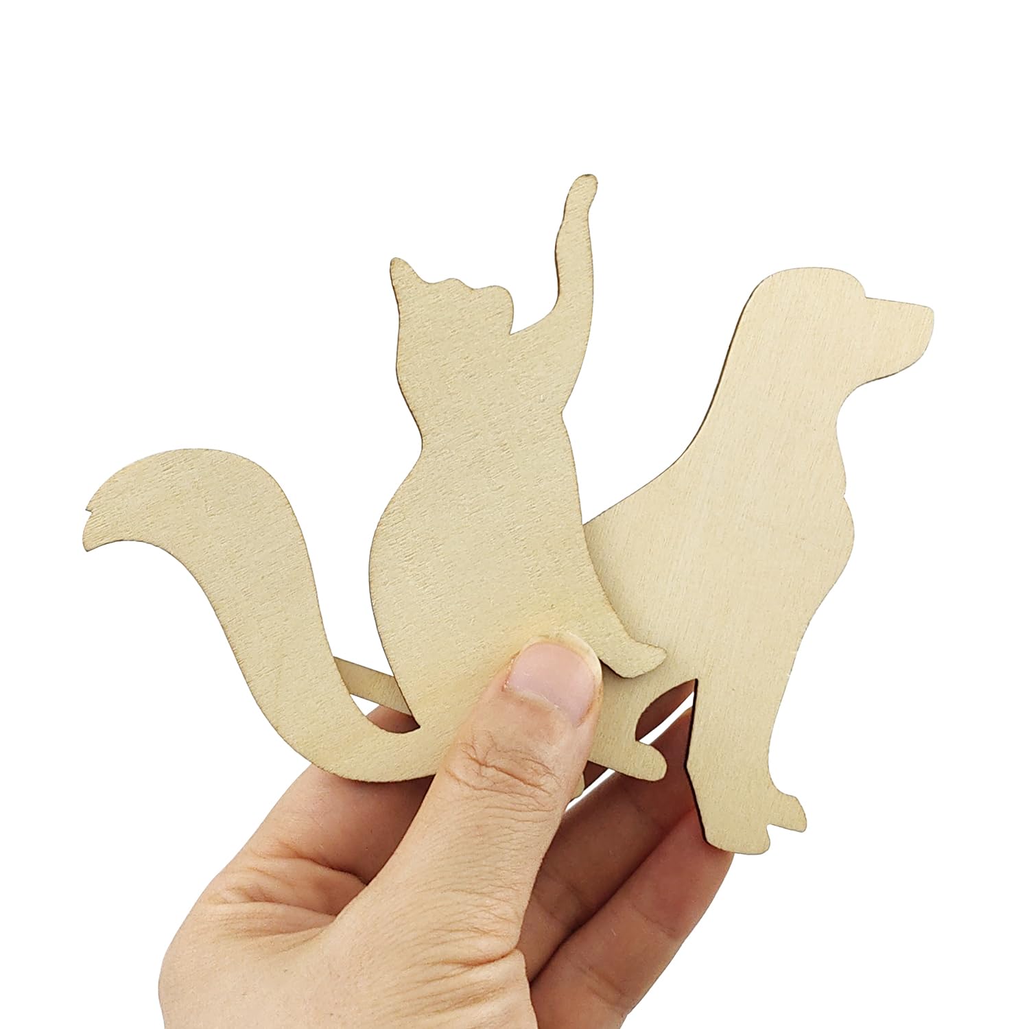 EXCEART Unfinished Wood Dog Bone Cutouts - DIY Craft Set For Painting, Pet Decor, Wall Plaques - View #3