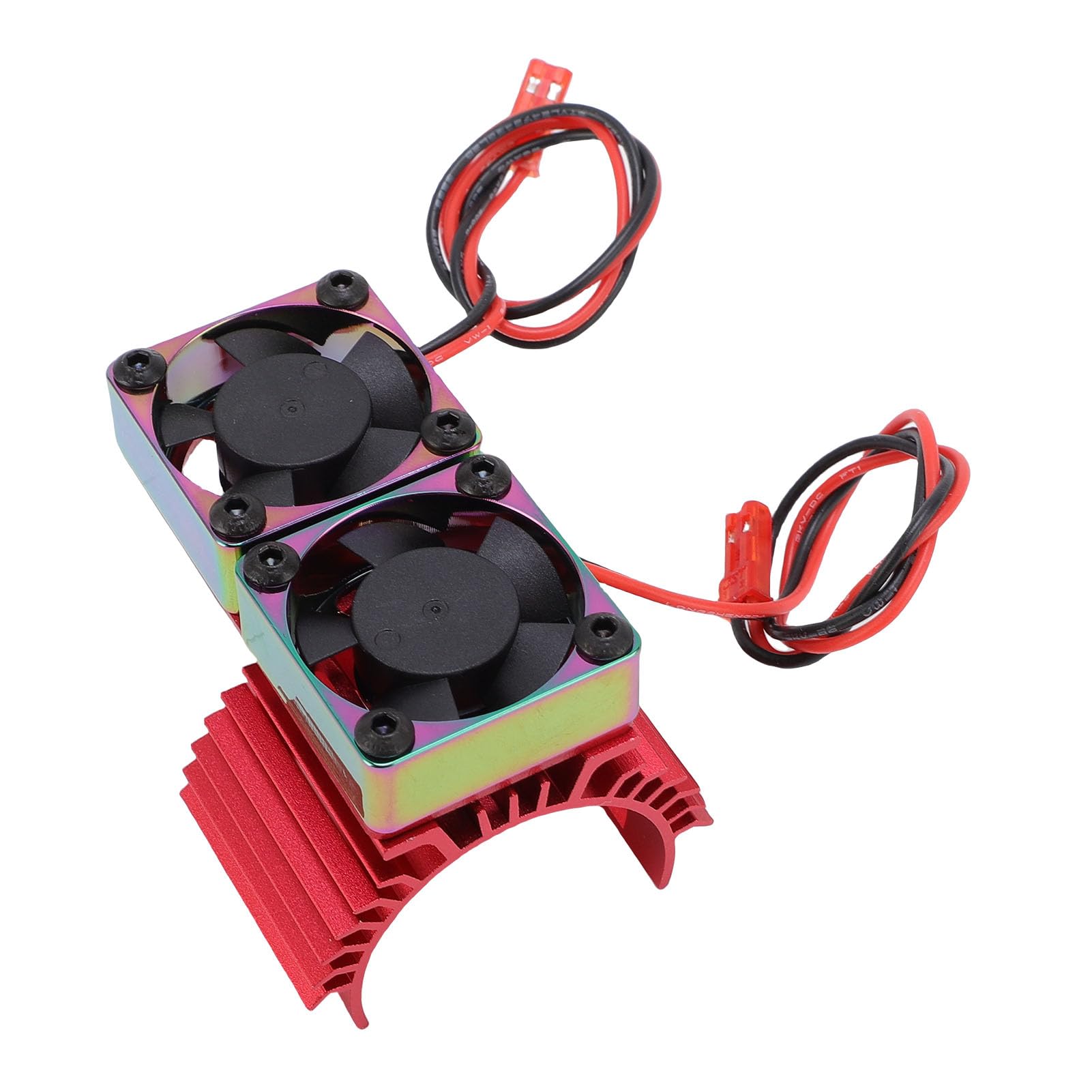 RC Model Car Motor 36mm 380 540 550 3650 Dual Fan Heat Sink High Speed Colorful Version Aluminum Alloy for RC(car Enthusiasts)