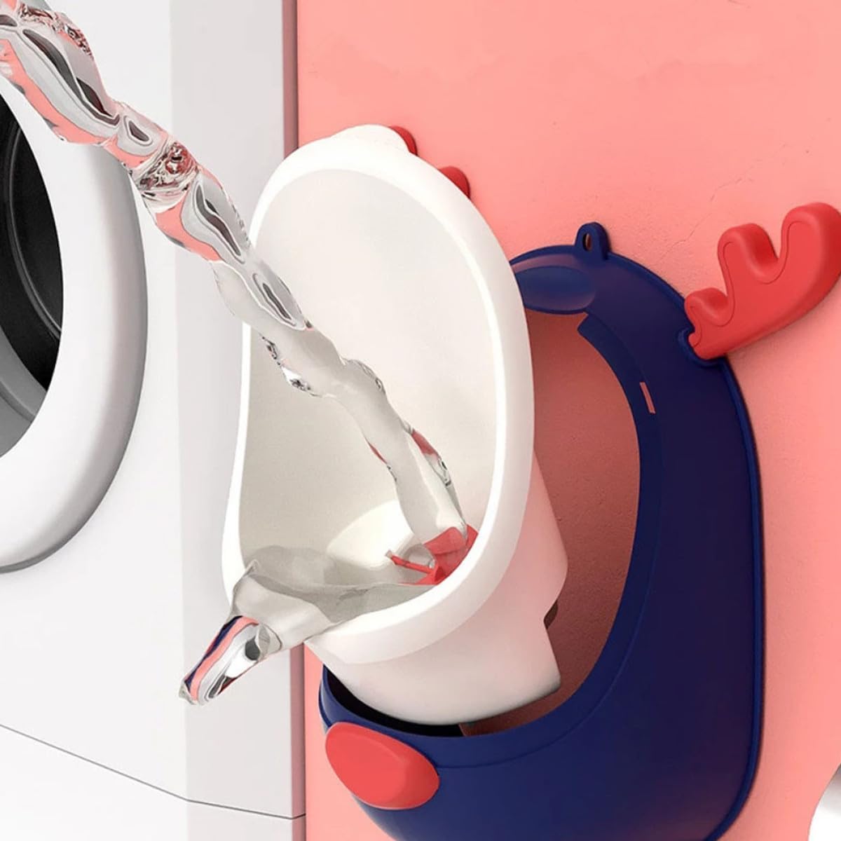 KESYOO Children's Potty Training Potty Adjustable Standing Polypropylene Blue Urinal Hanging Bathroom Cartoon Design Anti-splash 1 Unit
