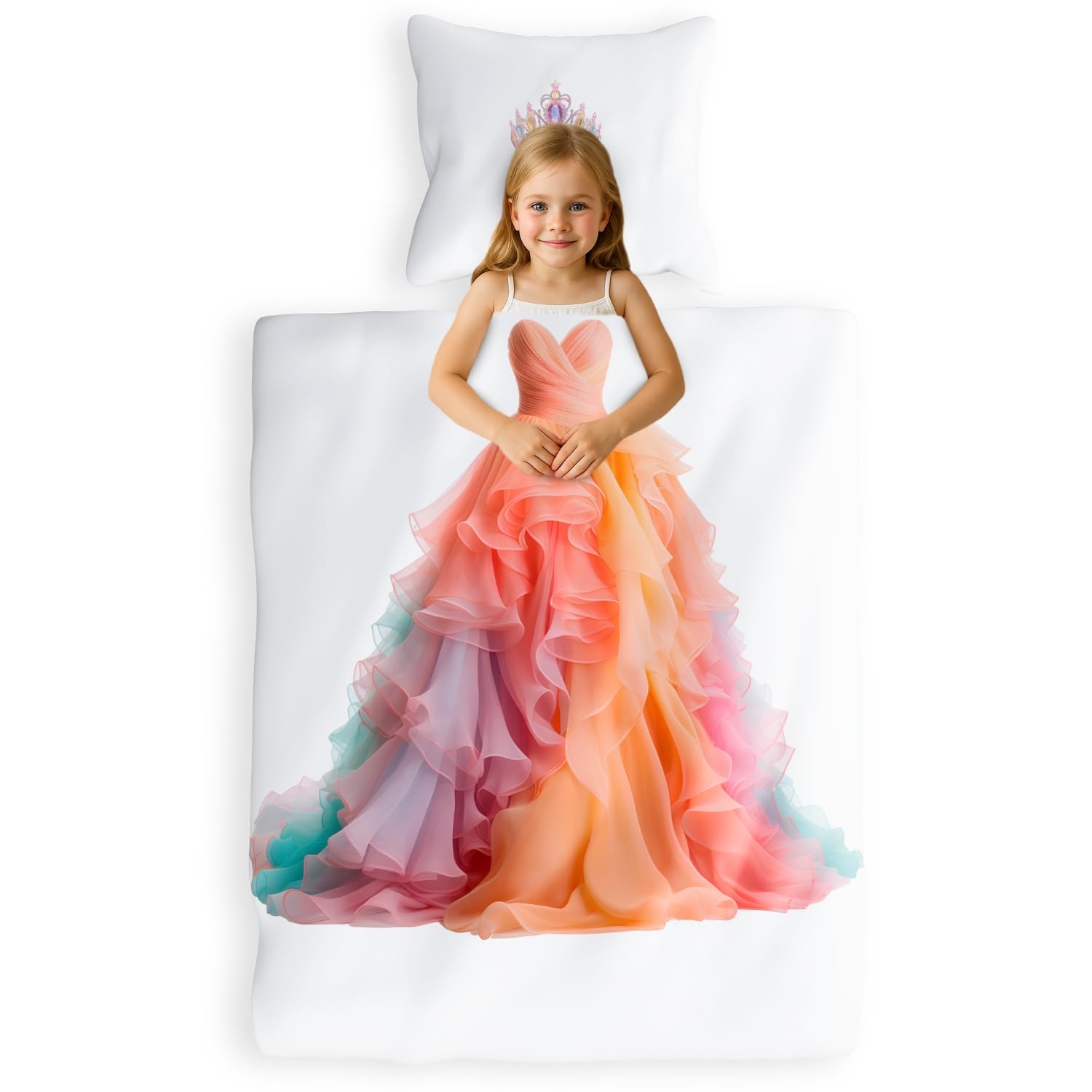 Carpe Sonno Kinder Bettwäsche 135x200 - Prinzessin Motiv mit Kissenbezug