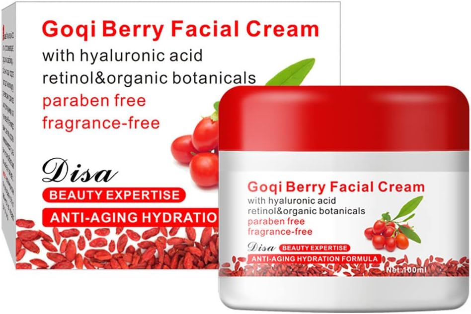 Wolfberry Facial Cream Anti-oxidant improve Tone Face Cream Hyaluronic Acid Moisturizing Anti-aging Firming Goji Berry Cream