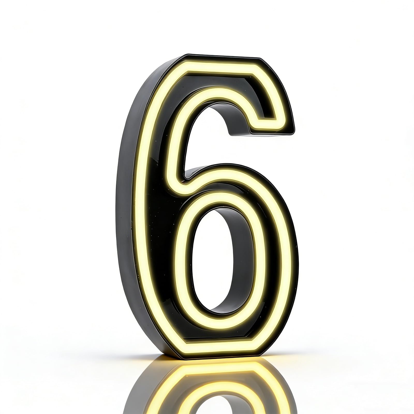 Light Up Numbers 6, Lighted Number 6 for Birthday Party Decorations, Led Light up Marquee Numbers Sign for Home Party Bar Wedding Festival Birthday Decorations Xmas Gifts — image 1