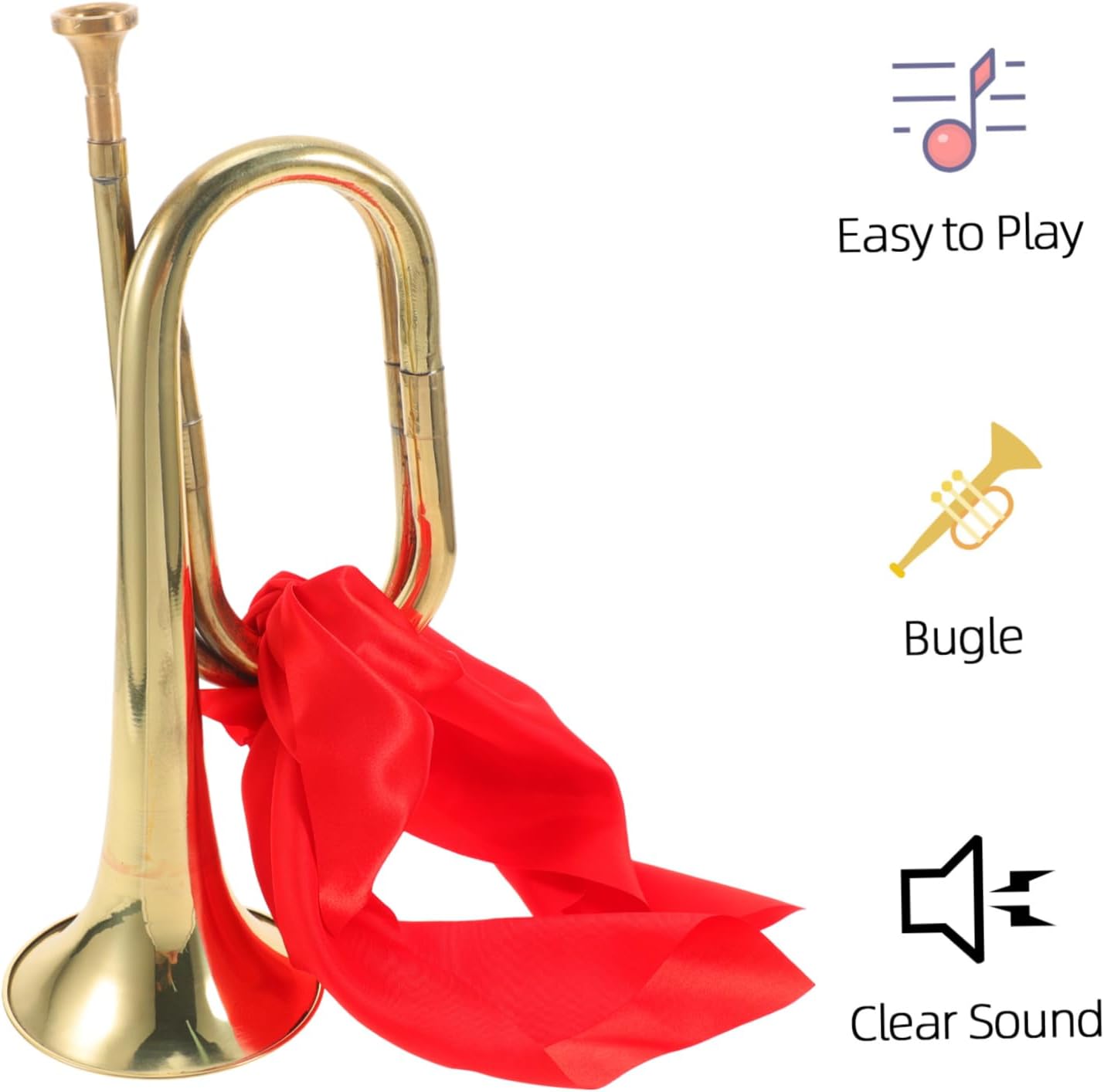 ERINGOGO Beginner Trumpet Wind Instrument Alloy Bugle for Students and Beginners Crisp Sound Professional Music Instrument with Accurate Timbre for School Band and Orchestra Performance