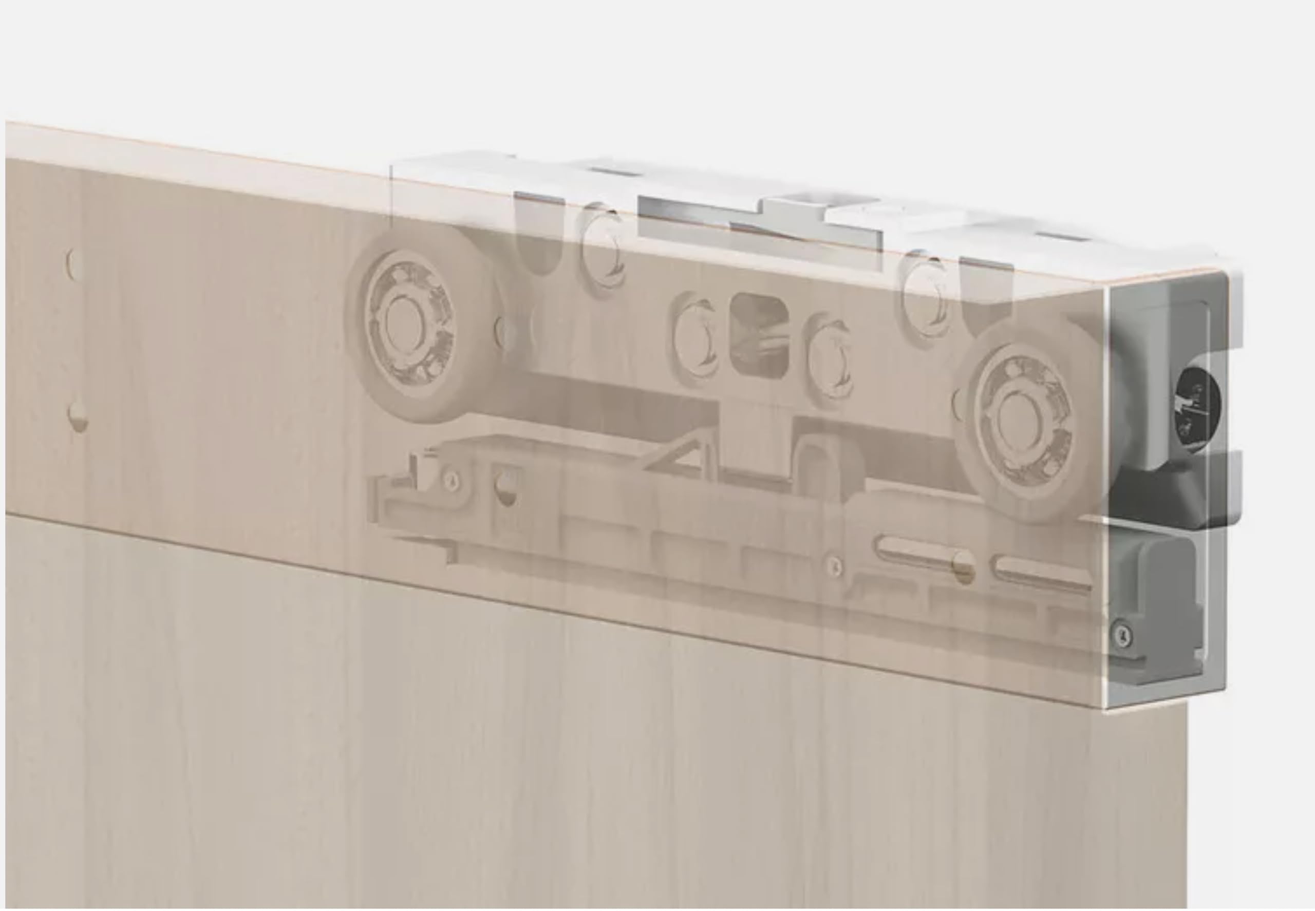 Binario Invisibile per Porta Scorrevole Interna | Sistema Soft Close Ammortizzato | Fino a 80 kg | Facile da Installare | Porta Non Inclusa