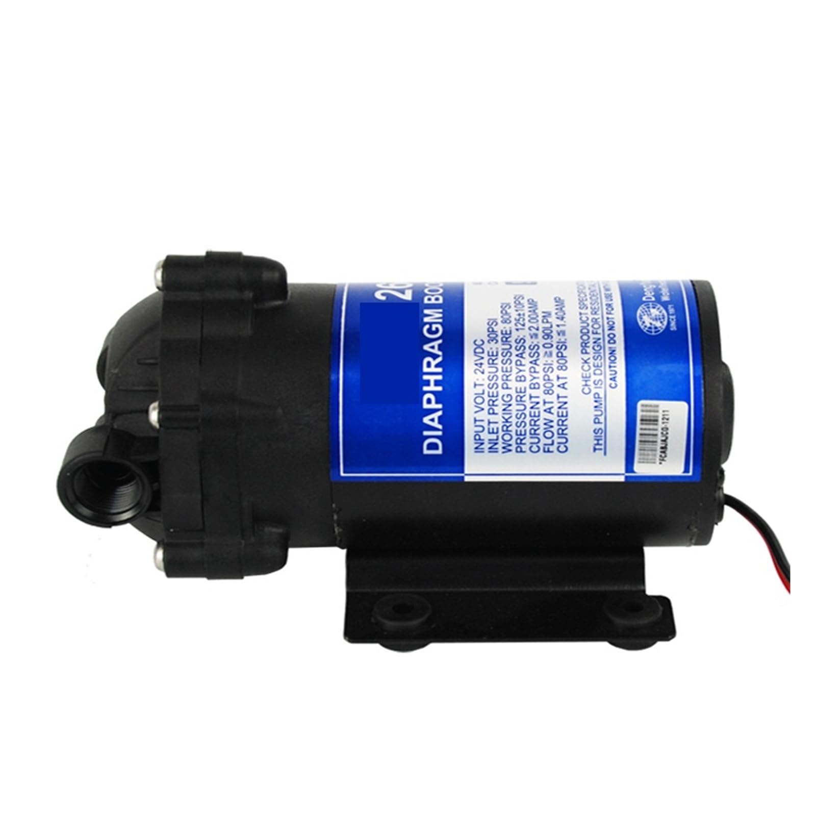Bomba de refuerzo for filtro de agua, bomba de presión for sistema de ósmosis inversa de 100 gpd, 2600NH Debajo del fregadero