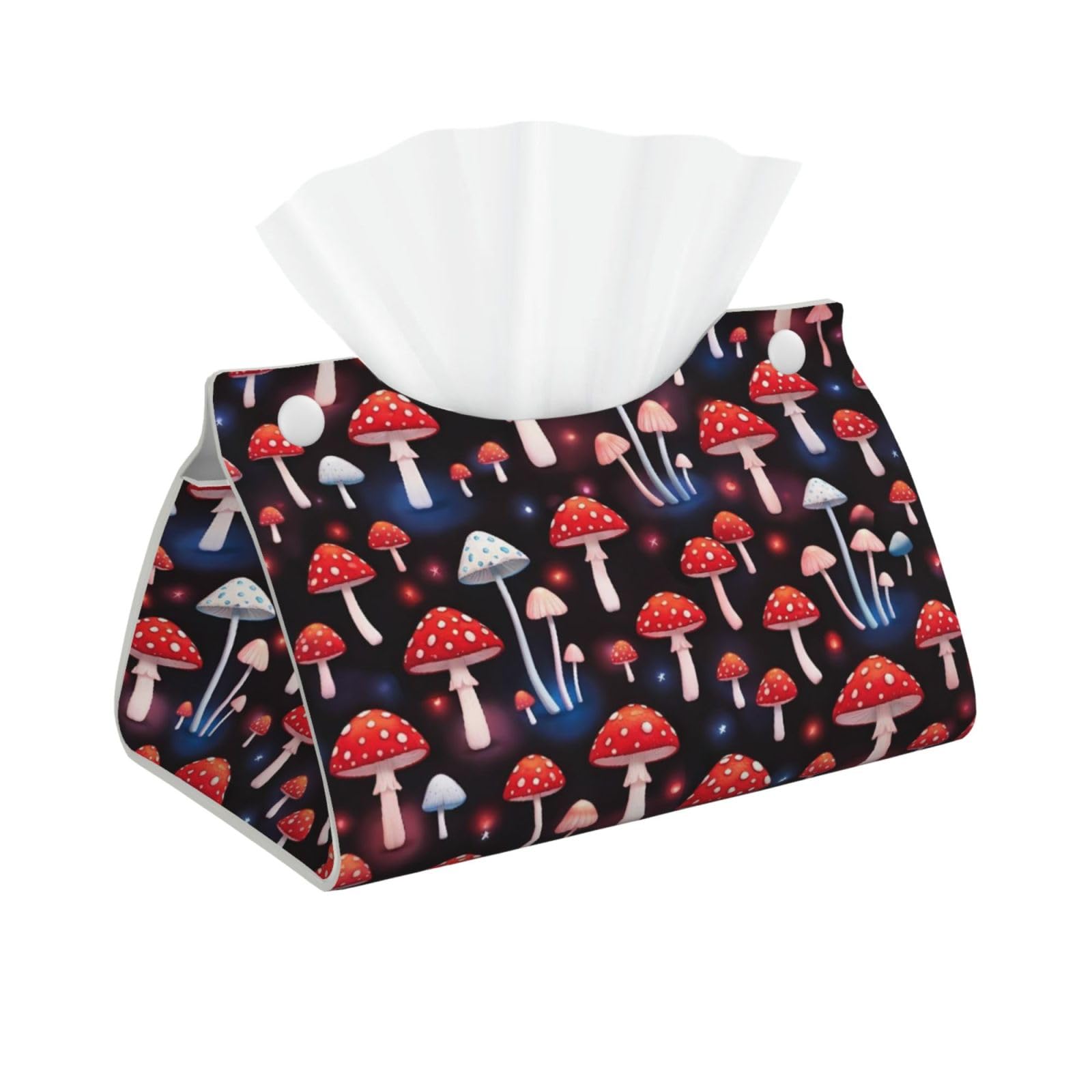 Goth Red Mushrooms Long Tissue Box Cover Holder Home Decor Aesthetic 7.87'' x 5.12'' x 0.98''