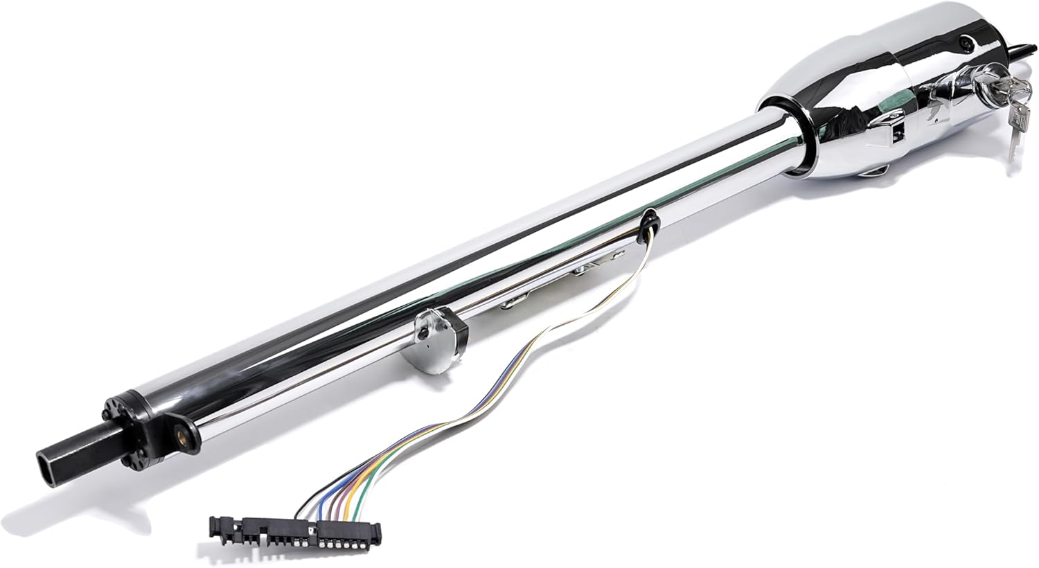 ND 32" Auto Column Shift Tilt Steering Column with Key & Wheel Adapter Chrome