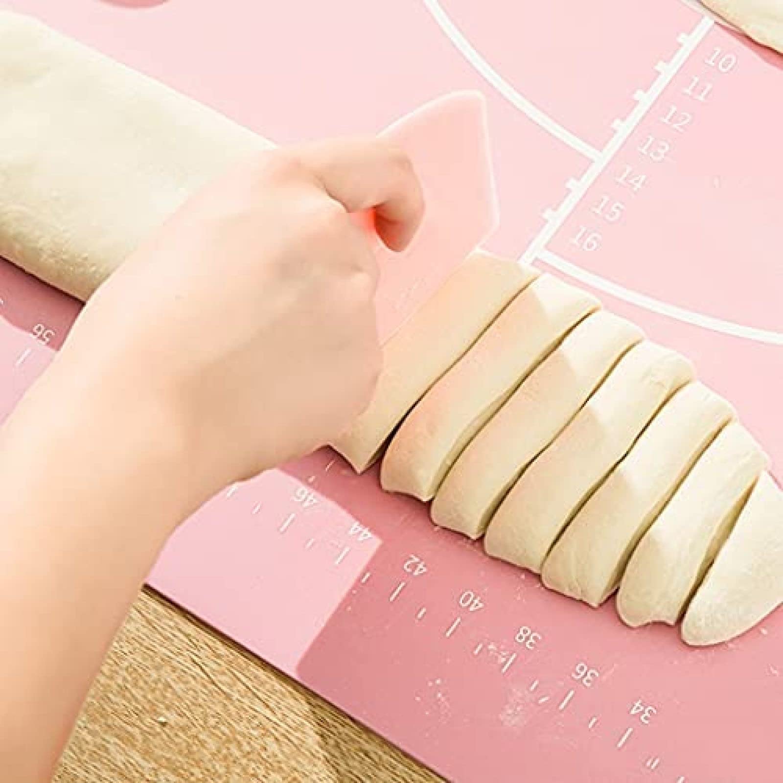Tapis De Pâtisserie en Silicone pour Pâtisserie Et Pétrissage, Tapis À Rouler La Pâte Antiadhésif Antidérapant Grand avec Mesures Vert,Vert