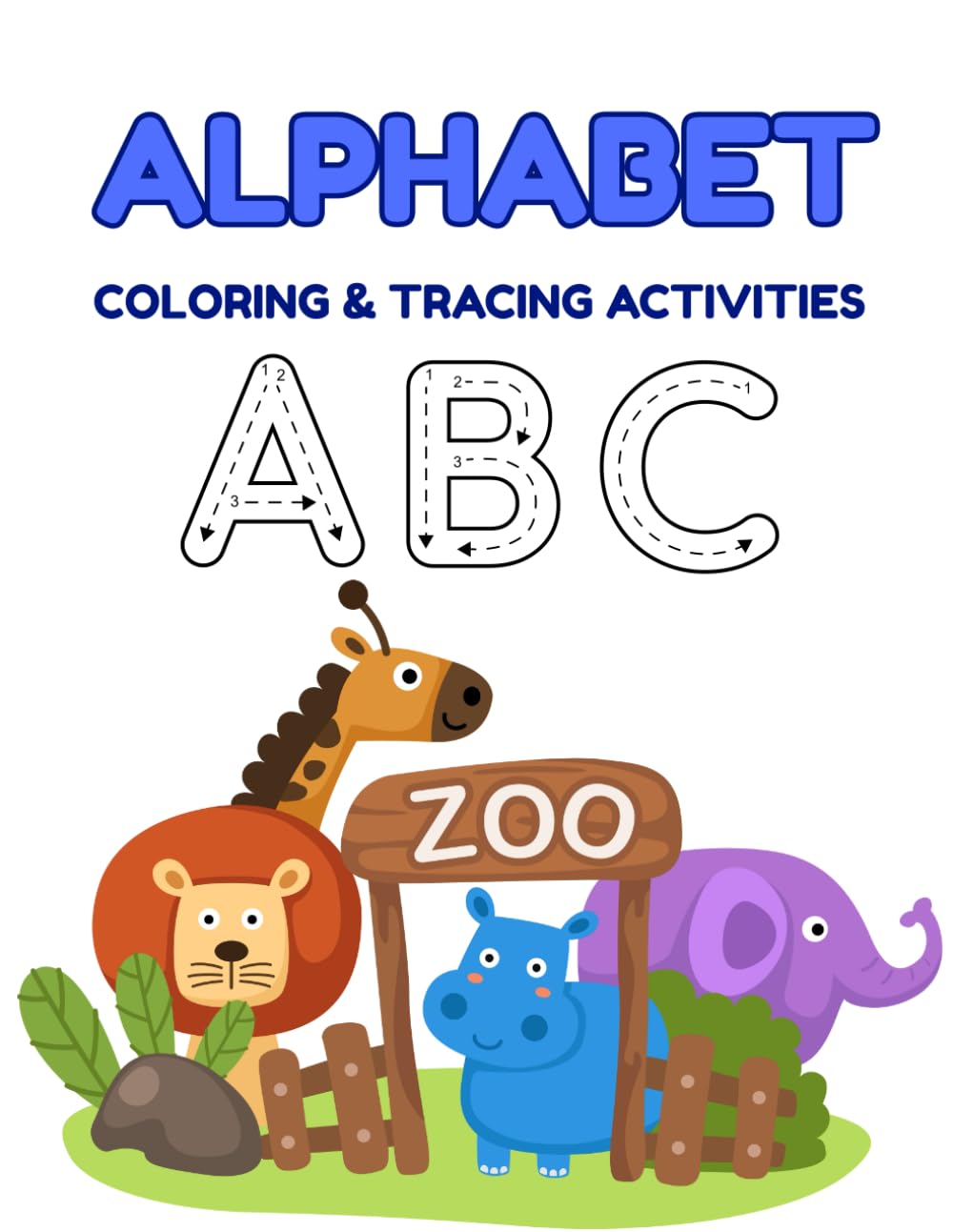 TRACING AND COLORING ALPHABET, Uppercase and Lowercase Letters: English Alphabet, ABC Book for Kids, Uppercase and Lowercase Letters, Letter Tracing ... Learn English Letters, Animal Alphabet Book