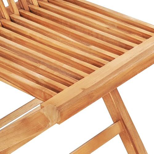 Miniatura 7 de vidaXL Juego de mesa plegable de madera maciza de teca, 3 piezas incluidas, marrón, perfecto para jardín, terraza, patio o comedor interior, juego