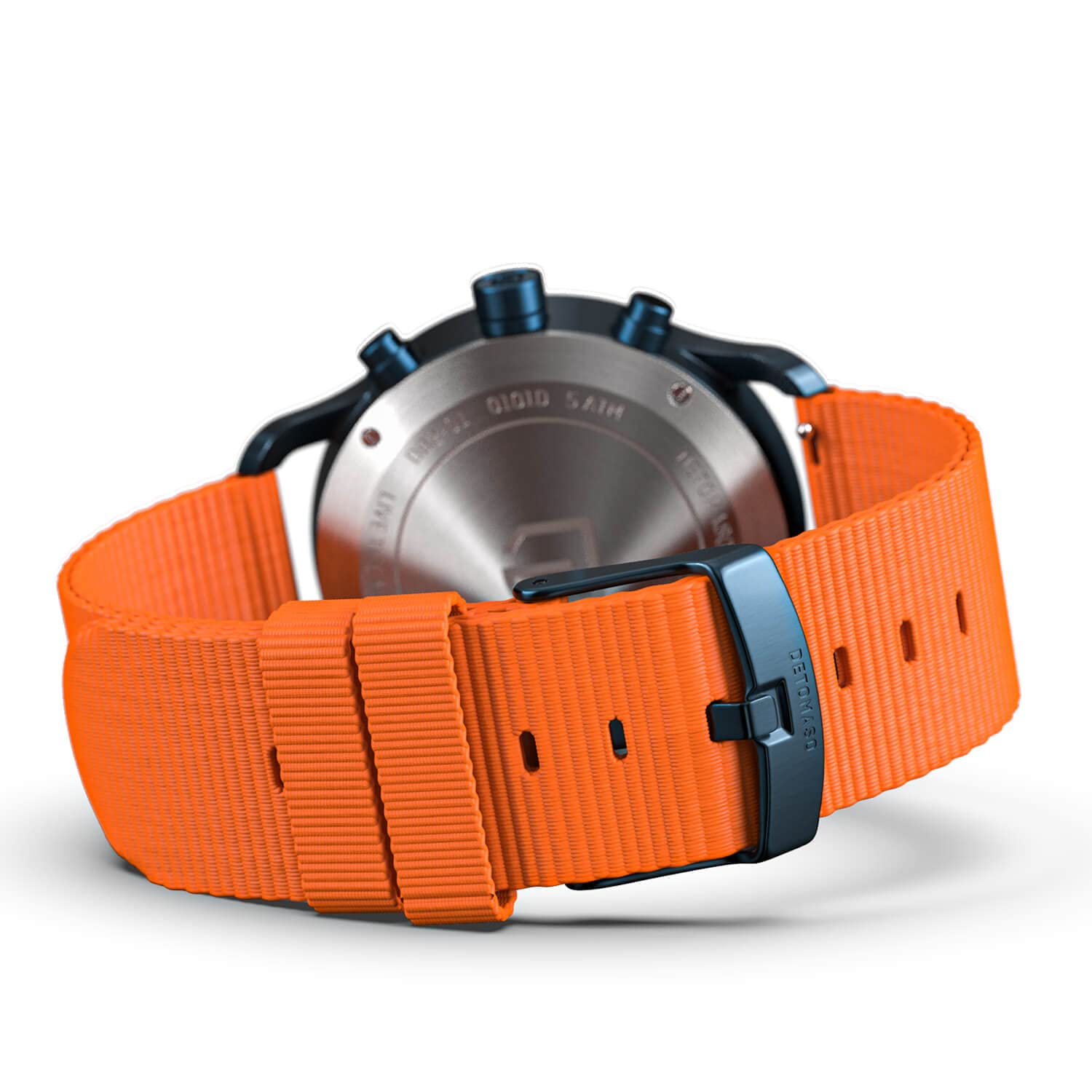 DeTomaso SORPASSO Velocita Blau Orange Herren-Armbanduhr Analog Nylon Armband Orange