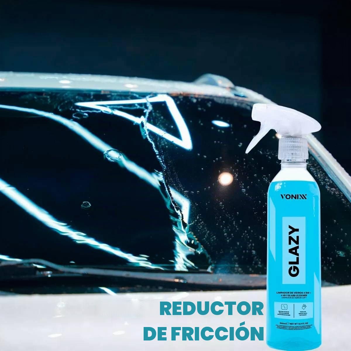 VONIXX Glazy - Limpiador de ventanas 500 ml para automóviles 4 en 1 limpia y protege y reduce los riesgos 500ml