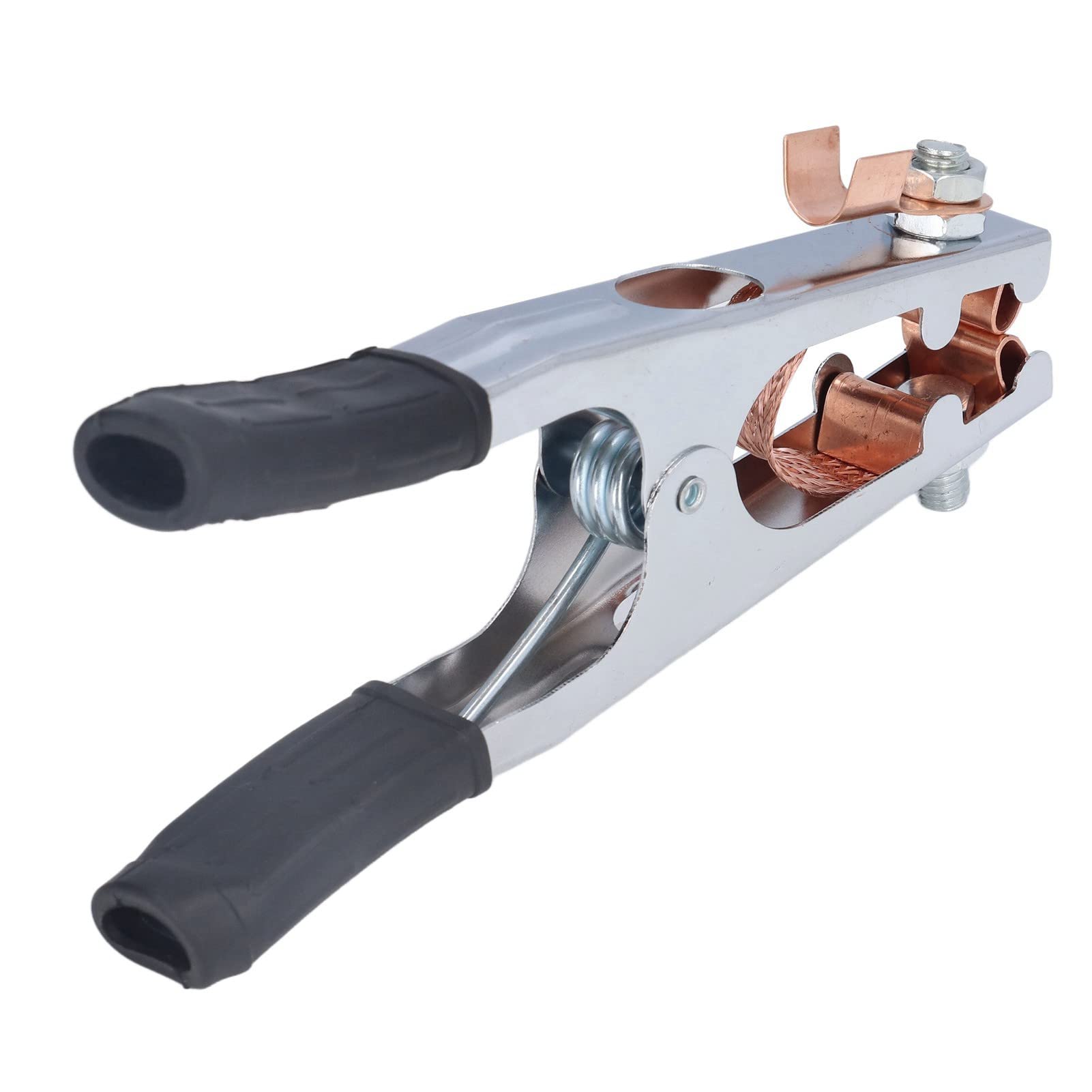 Heavy Duty Welding Ground Clamp 500A Earth Clip with Copper Head and Stainless Steel Body for Firm Hold and Fixing - Essential Welder Tool Kit
