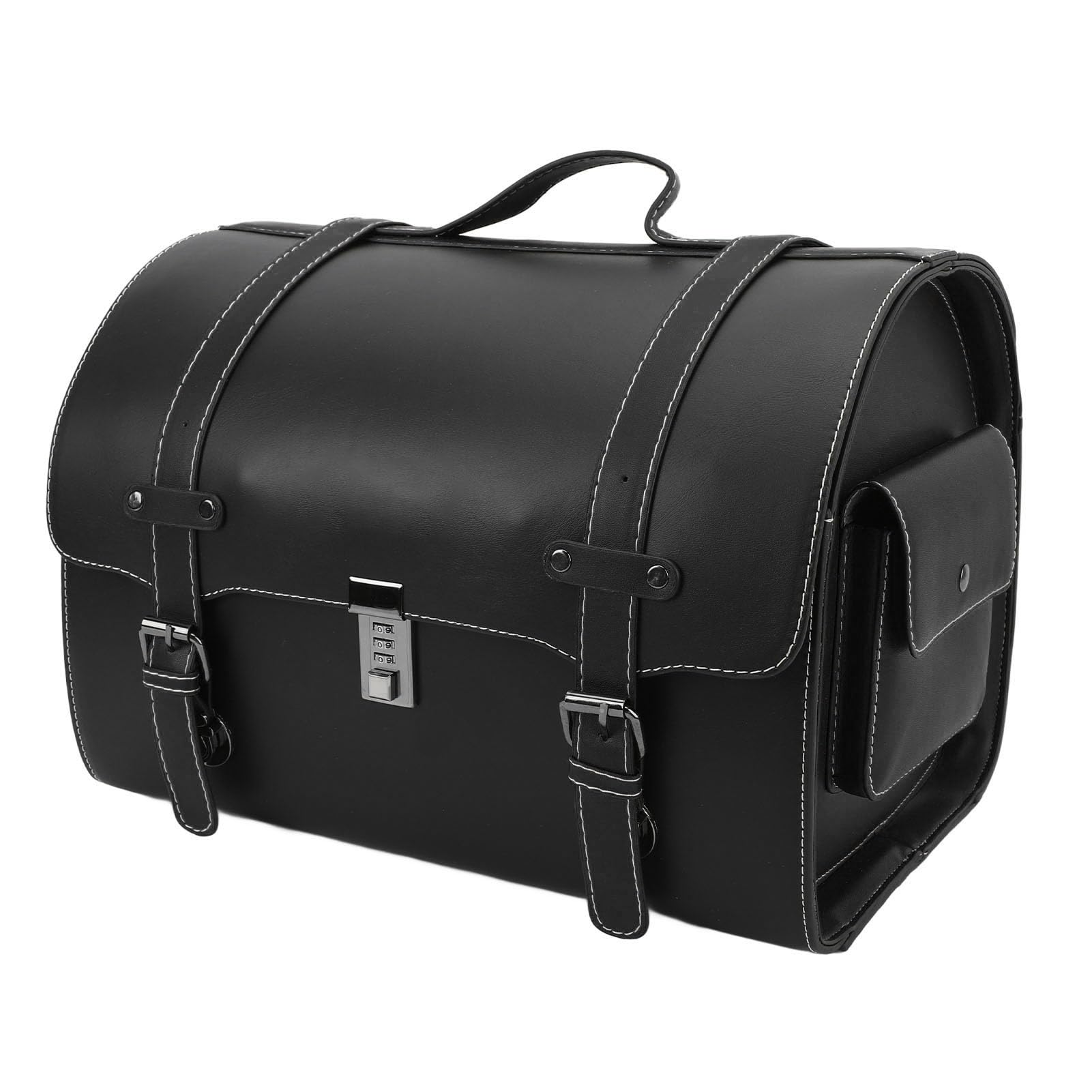 Tbest Heckbeutel Wasserfest 29,5 L Heck -Trunk -Gepäck mit Kombinationschloss für Scooter -Elektrofahrzeuge, Stilvolles Design (BLACK)