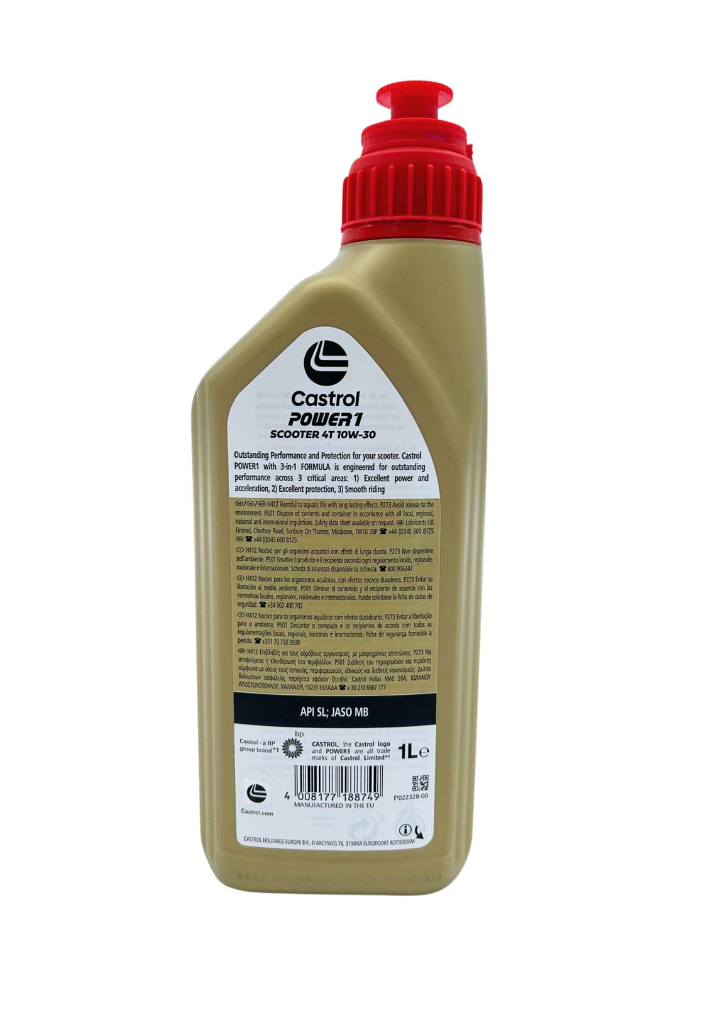 LUBRIALPHA Castrol Power 1 Scooter 4T 10W30 7 Litri