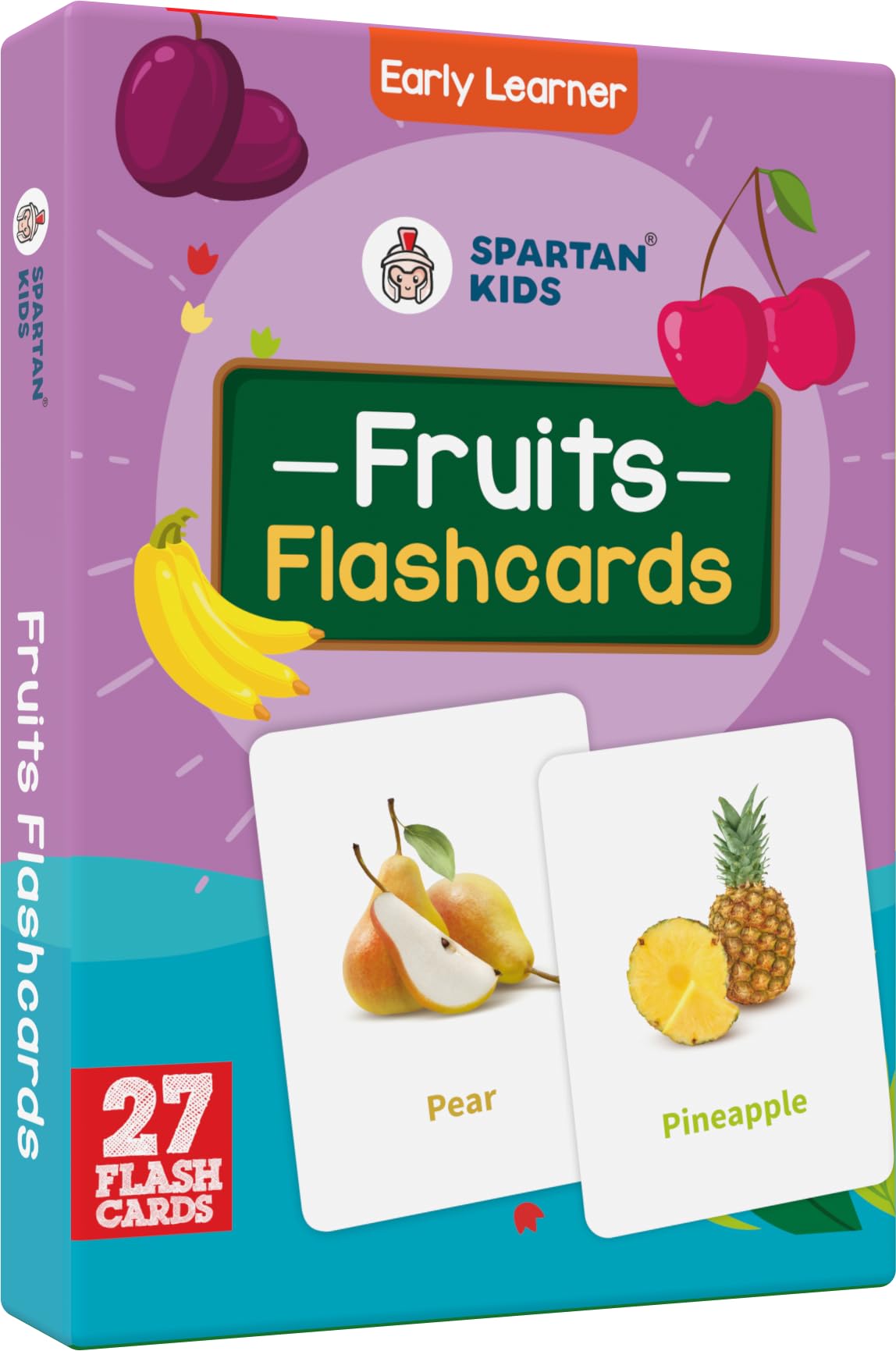 SPARTAN KIDS Fruits Flash Cards for Kids | 27 Early Learning Flash Cards Easy & Fun Way of Learning 1 Year to 6 Years Babies, for Cognitive_Skills-image-15