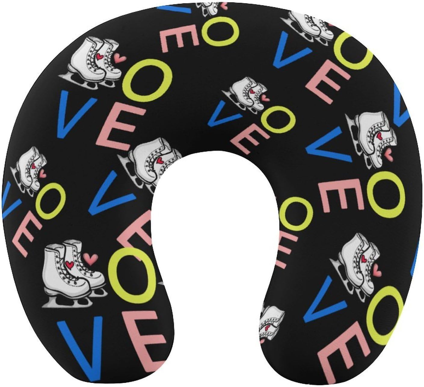 Skating Love LCE Skate Travel Pillow U Shape Neck Pillow Washable Pillowcase for Sleeping Chair