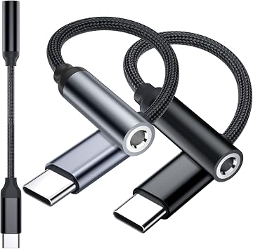 USB-C to 3.5 mm Headphone Jack Adapter for iPad A16 10,3 Pack Headphone Adapter for iPhone 17 Pro Max 17e 16e 16 15,USB C to 3.5mm Audio Adaptor Type C Aux Cord for Samsung S26 S25 FE A17 Pixel 10a 9a