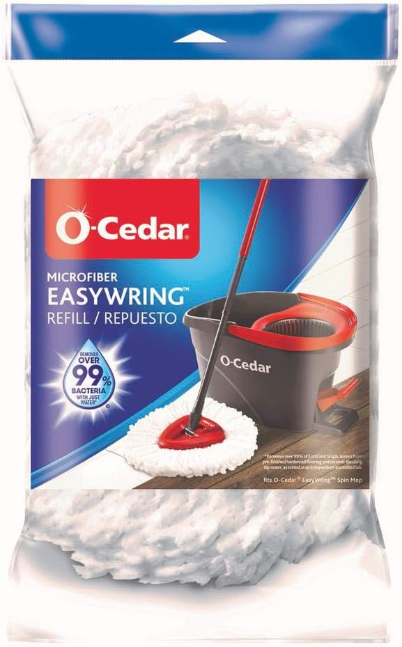 O-Cedar EasyWring Spin Mop Head Replacement : Machine Washable Microfiber Refill (1-Pack) 148822
