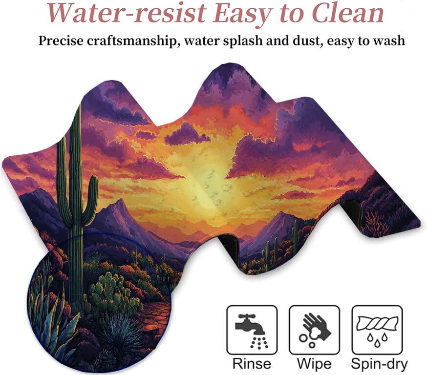 Tapis de souris violet lavable 3mm d'épaisseur contre la fatigue - 7
