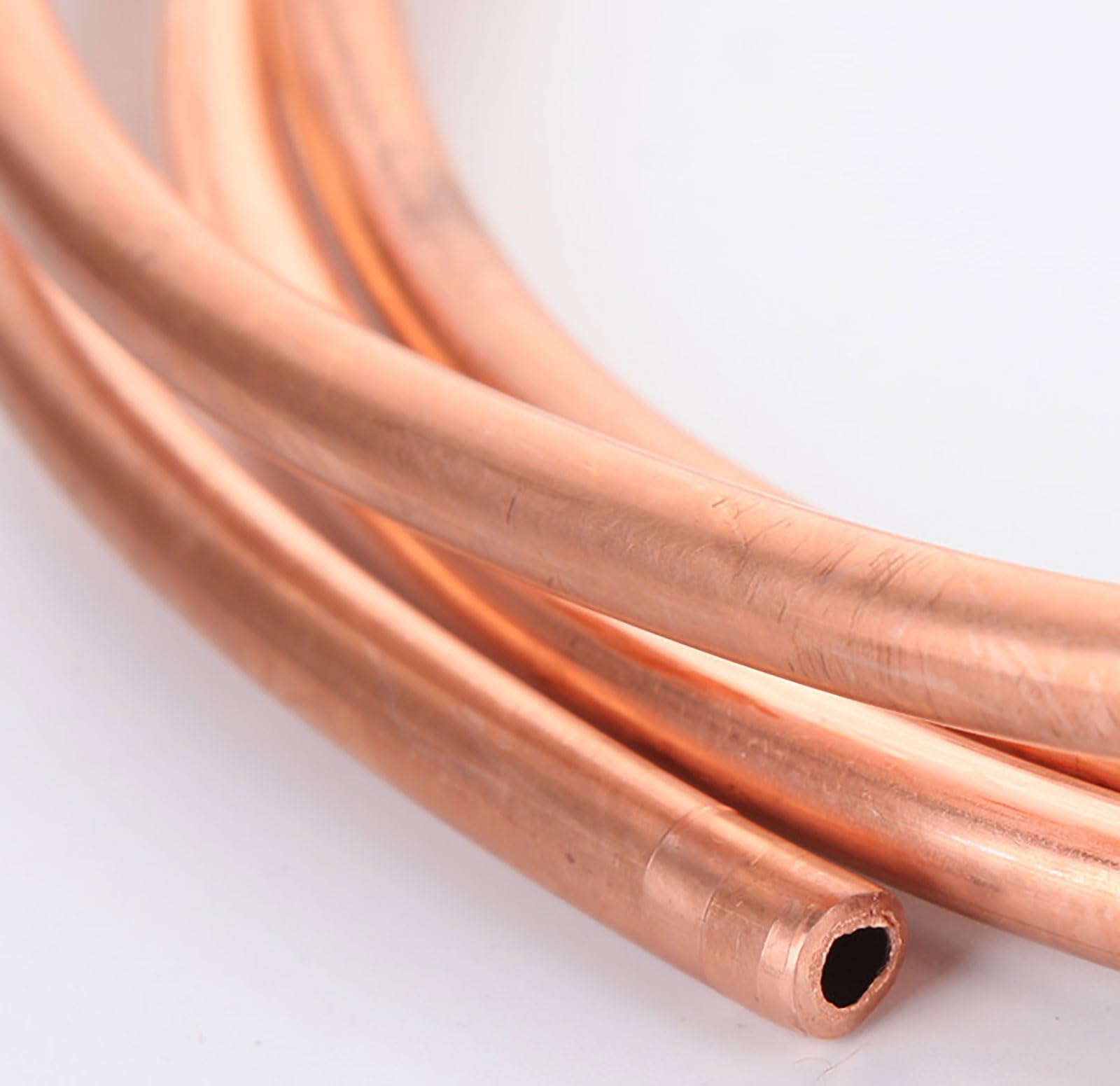 COYOUCO 99.9% Copper Tube Refrigeration Seamless Round Pure Copper Tubes, Soft Coil Copper Tubing, Used in Refrigerators, Air Conditioners,0.5mm