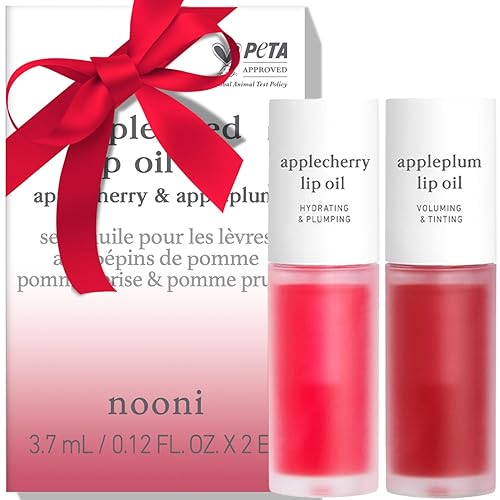 Miniatura 25 de NOONI Aceite de labios coreano - Appleberry Larga duración, hidratante, voluminizador, revitalizante para labios secos, resistente al agua, no se