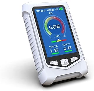 Gas Detector, Portable Ozone Analyzer Handheld Multifunctional Intelligent O3 Ozone Meter Gas Detector Sensor Air Quality Pollution Monitor