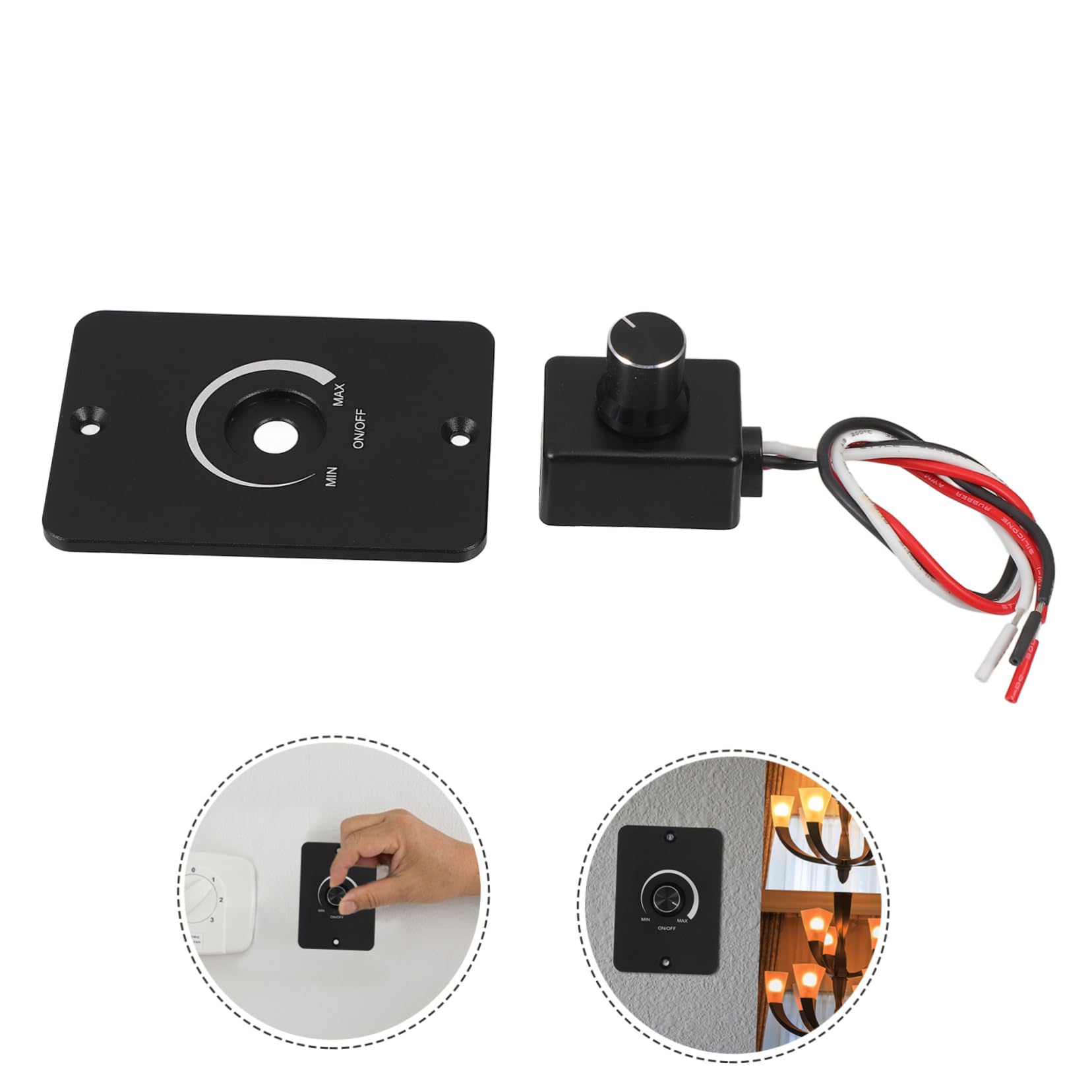 Gatuida 4piezas Interruptor Regulador Para Trailers Interruptor De Luz Manual Diseño De Perilla Preciso De Brillo Para Iluminación Led