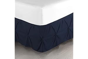 Nestl Navy Blue Bed Skirt Queen Size, 14" Inch Drop Queen Bedskirt...