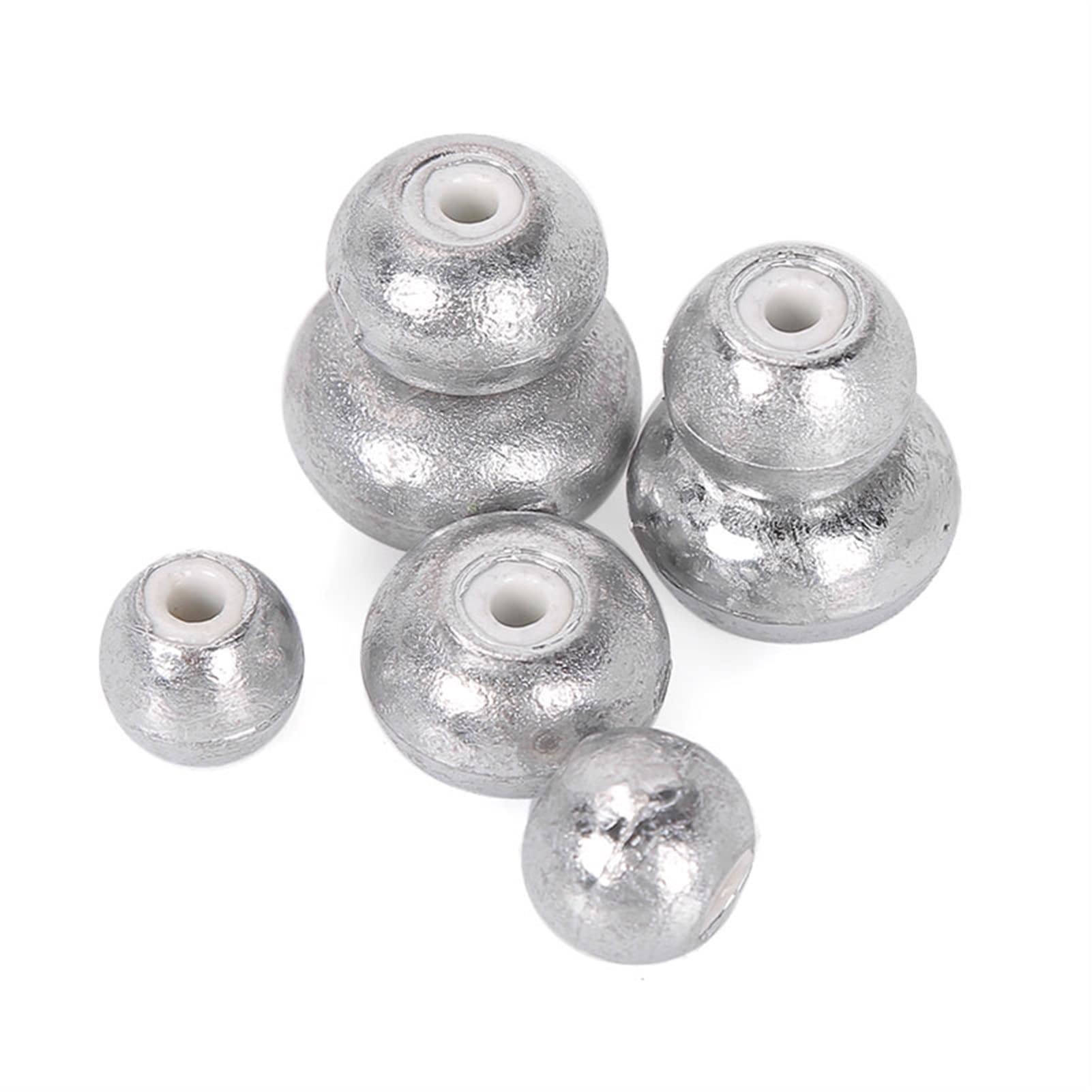 10 piezas Plomos esféricos de plomo con núcleo cerámico Línea no lastimada Pesos de plomos de pesca Agua salada Agua dulce Herramienta de fundición de pescado 20g 30g 40g 50g 60g 70g 80g 100g