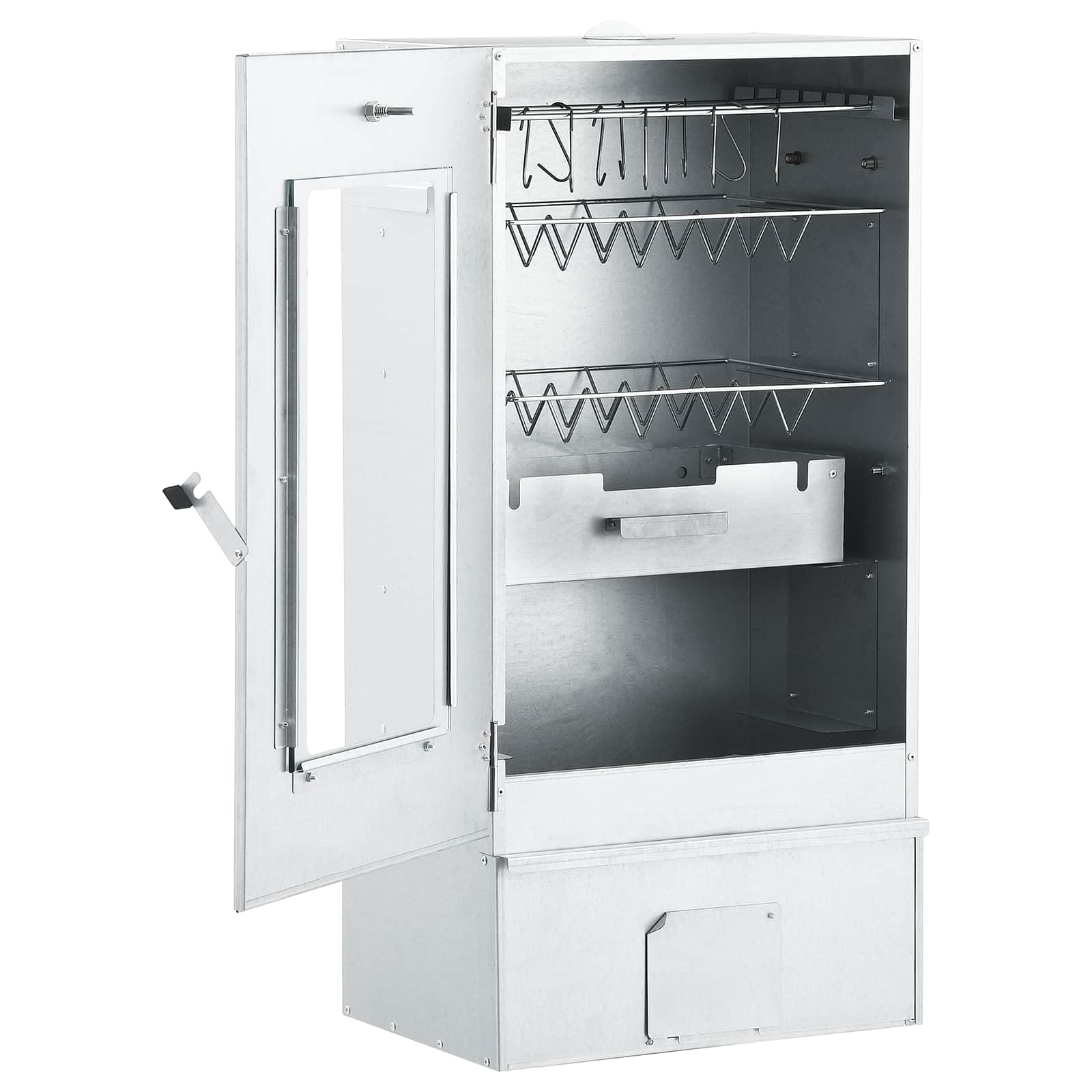 Affumicatore freddo con tubo, 44,5 x 29 x 83 cm, argento