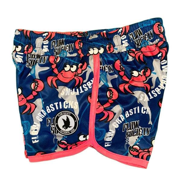Flow Society Crabstick Attack Girls Athletic Shorts2