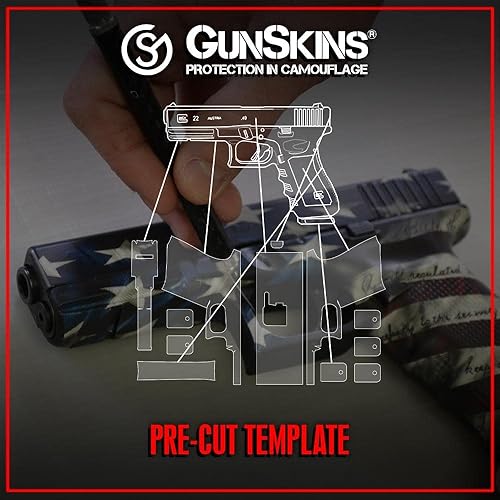 Miniatura 2 de GunSkins Funda de pistola precortada para Glock 45 - Compatible con pistola Airsoft AEG BB - Envoltura de vinilo para pistola - Fácil de instalar -