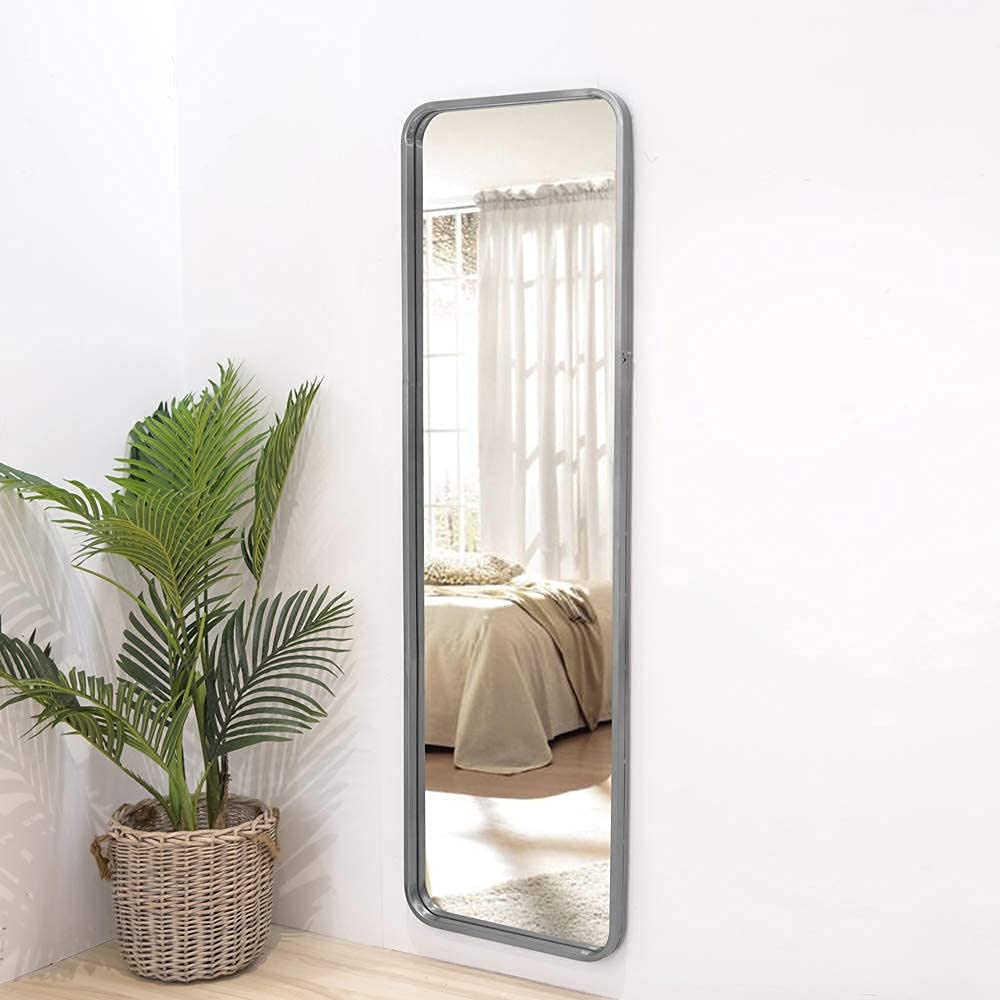 Buy VINGLI Full Length Mirror, 65"×20" Silver Floor Mirror Metal Frame