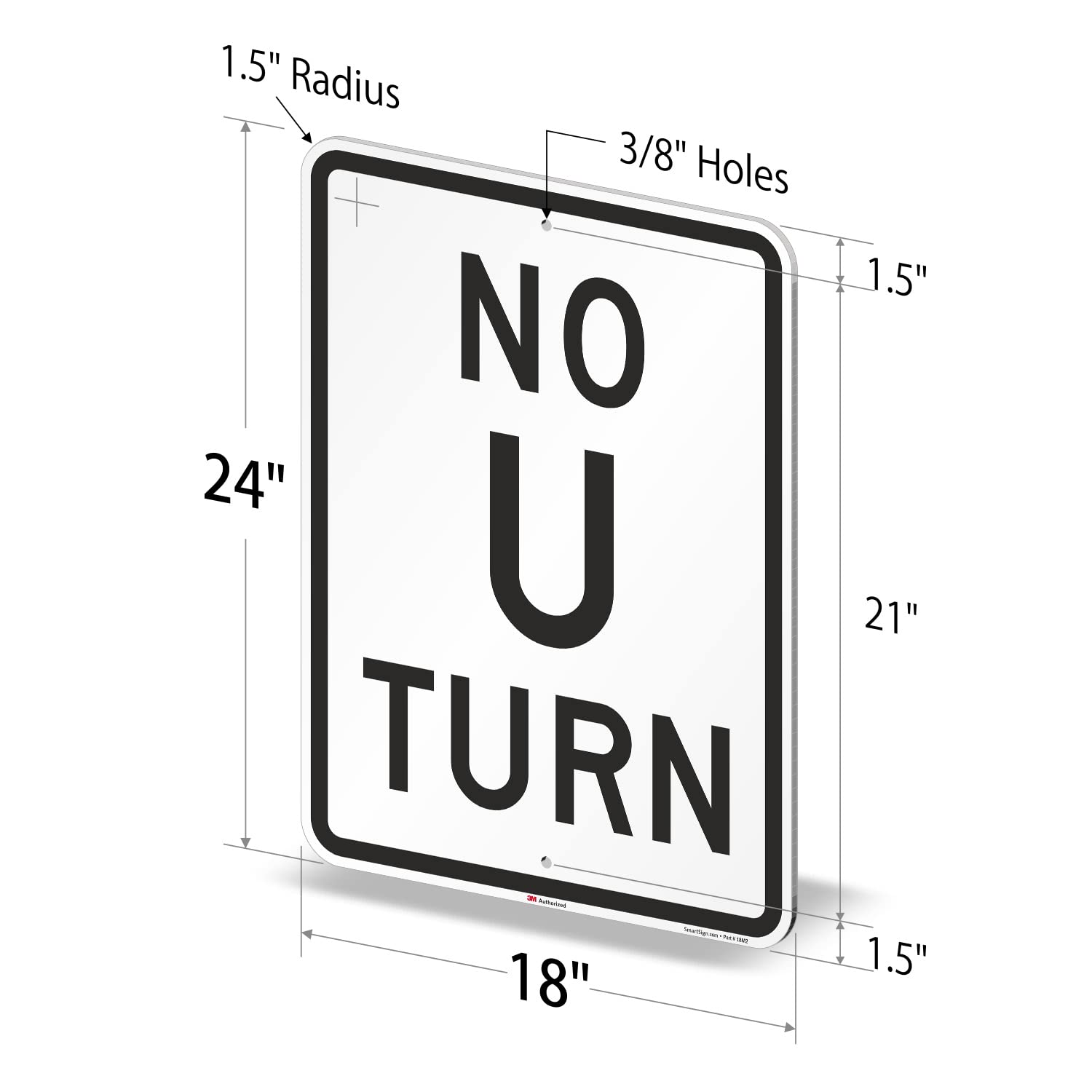 Outdoor Property Sign SmartSign Private Driveway No Turn Around Sign ...