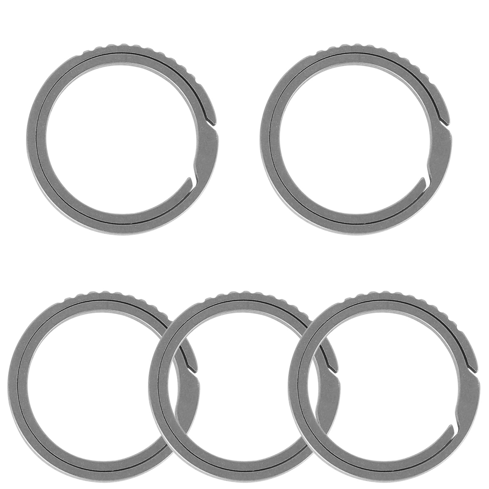 Dubee Titanium Quick Release Keychain: Swivel Detach Key Rings Connector Kit, Ultra-Durable & Robust. Great for Daily Use! (5Pcs 23mm Titanium Key Rings)