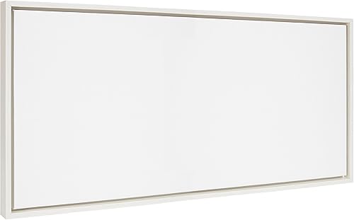 Kate and Laurel Sylvie - Lienzo enmarcado en blanco, 18 x 40 pulgadas, lienzo vacío moderno para pintar tu propio arte, enmarcado de alta calidad