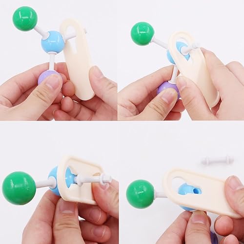 Miniatura 5 de Swpeet Kit de 240 unidades de modelo molecular de química orgánica modelo molecular de química conjunto de estudiantes y profesores 86 átomos y 153