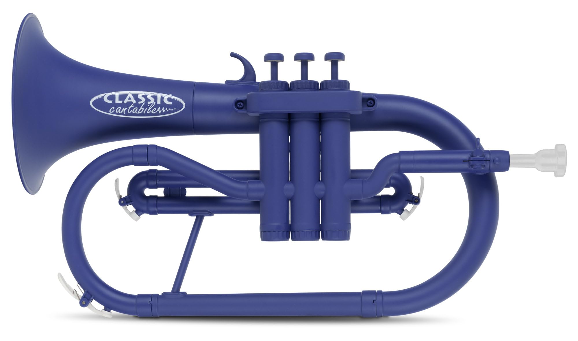 Classic Cantabile MardiBrass Flicorno in plastica ABS - Valvole Perinet - 600g leggero - Foratura: 11,5 mm - incl. bocchino e custodia - opaco blu
